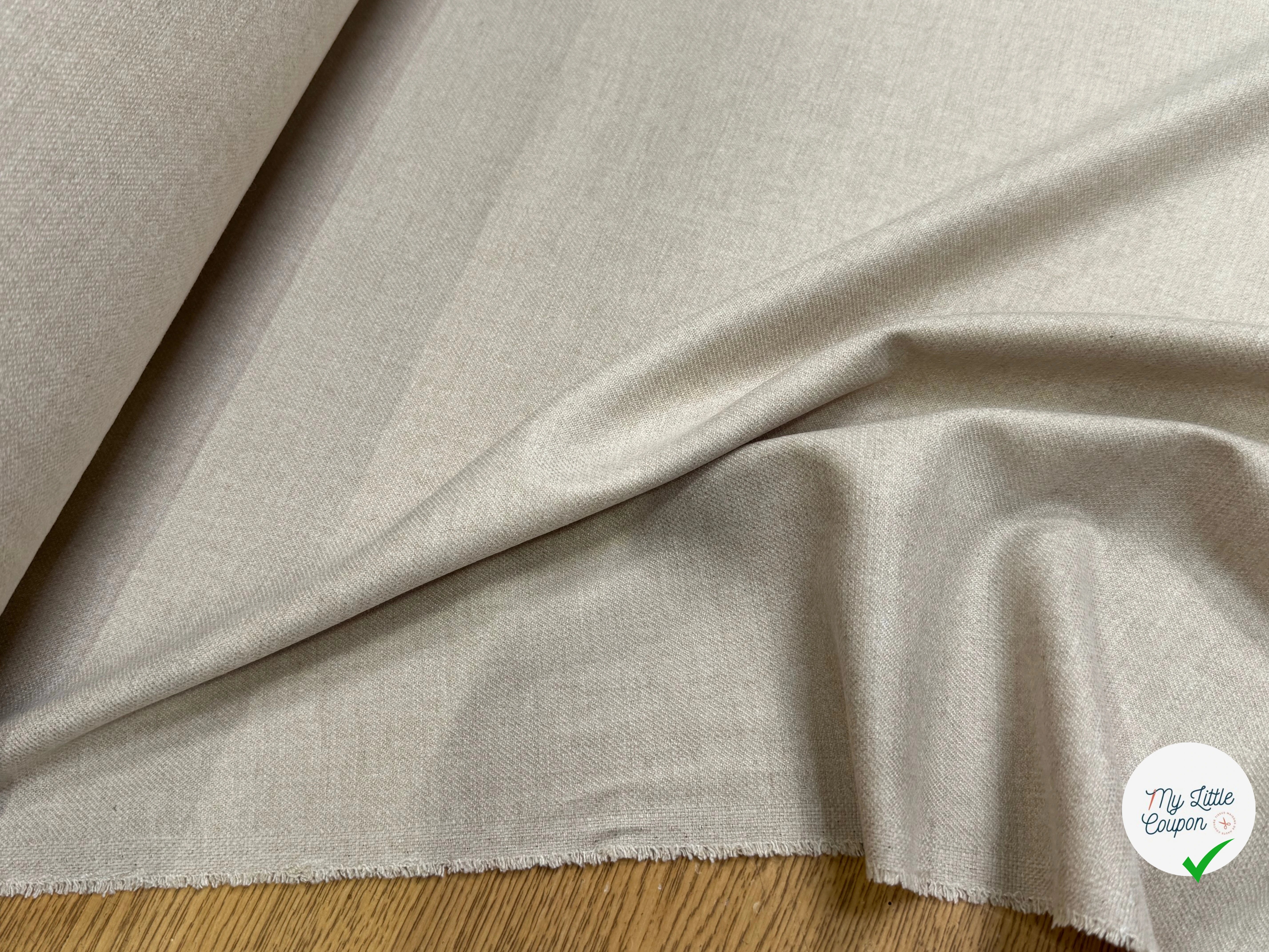 DRAPERIE FLANELLE DOUCE POLYLAINE ET 33% VISCOSE BEIGE - My Little Coupon