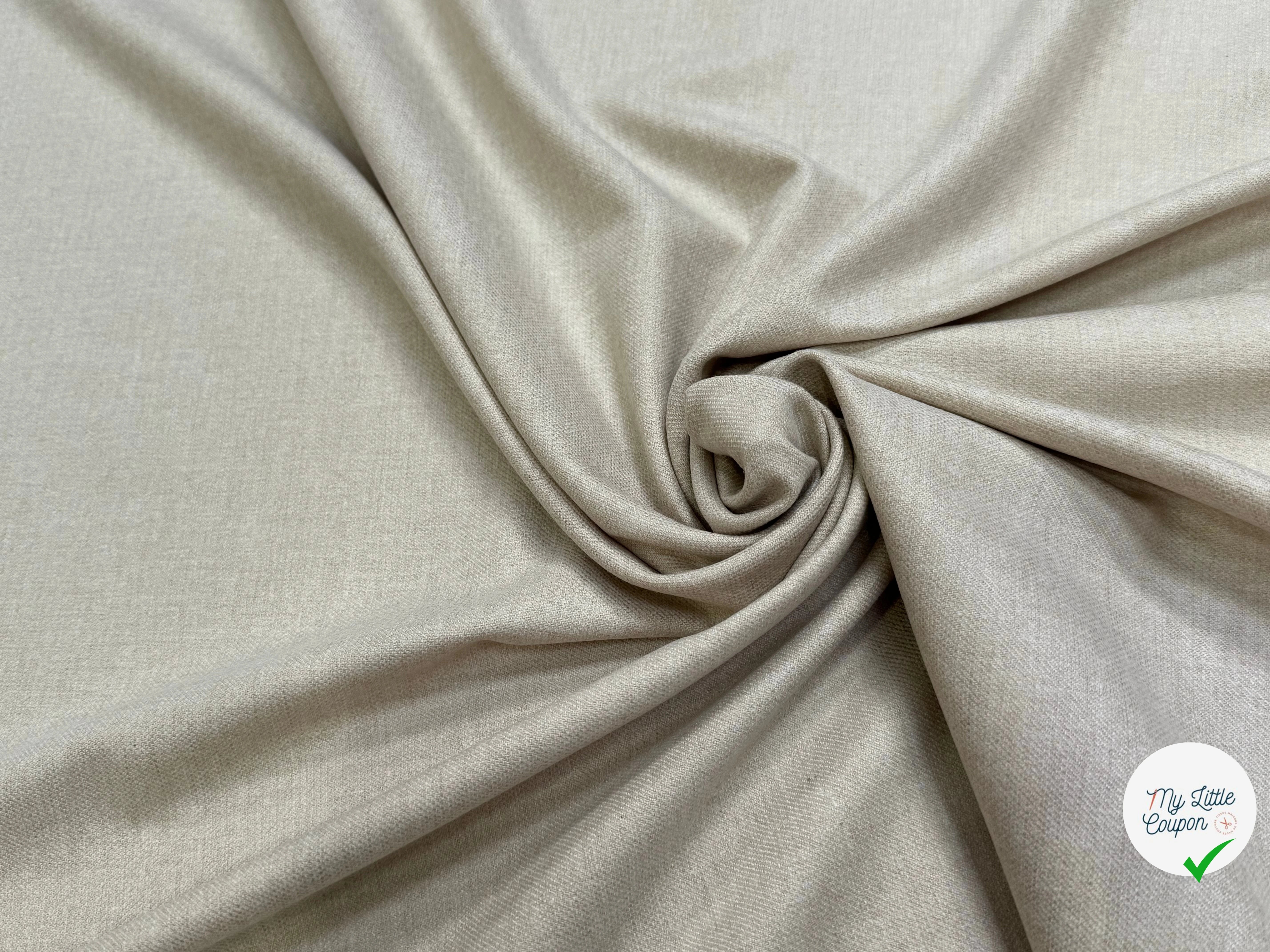 DRAPERIE FLANELLE DOUCE POLYLAINE ET 33% VISCOSE BEIGE - My Little Coupon