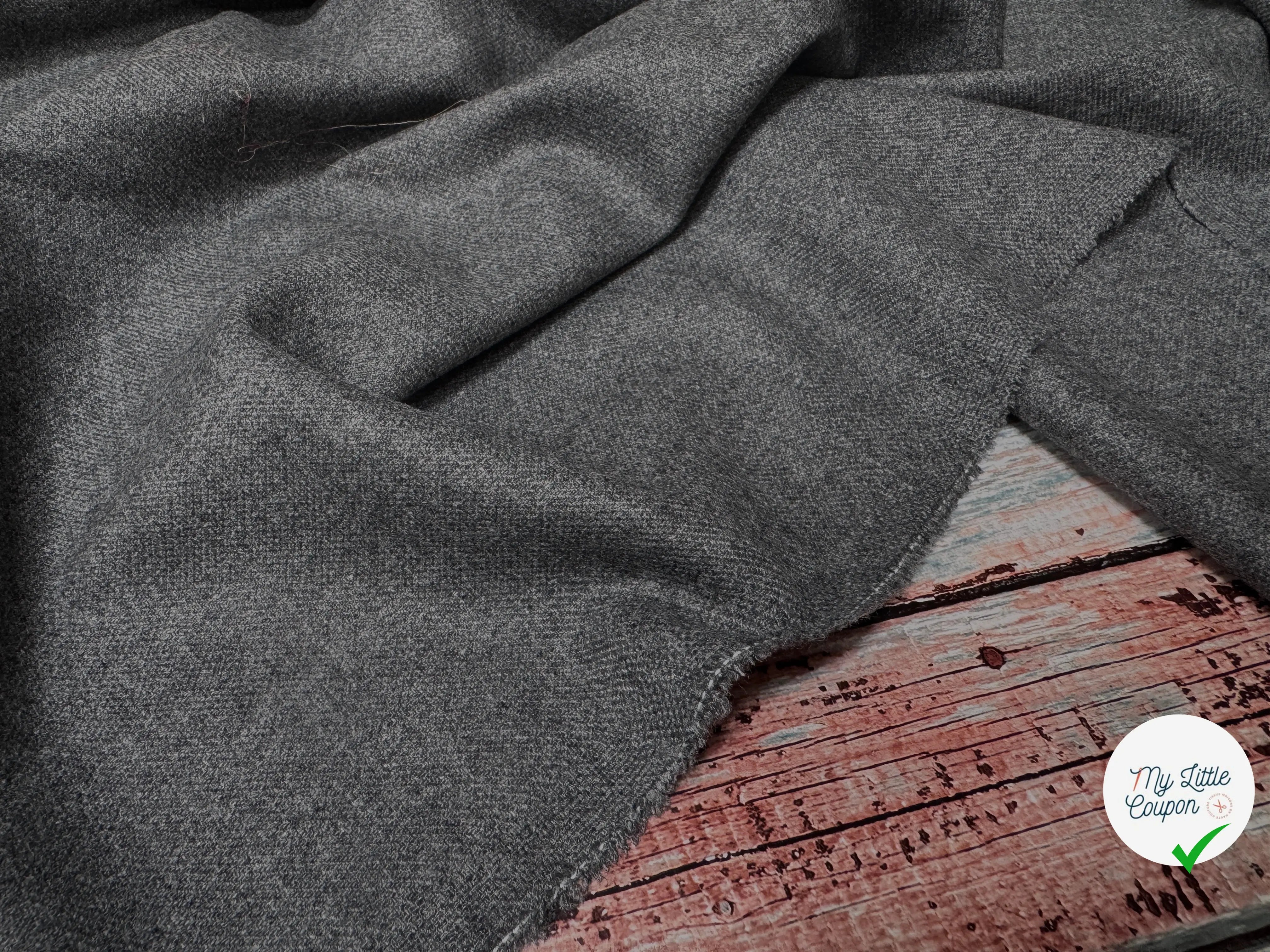 DRAPERIE FLANELLE SERGÉ ULTRA CHIC GRISE MANTECO - My Little Coupon