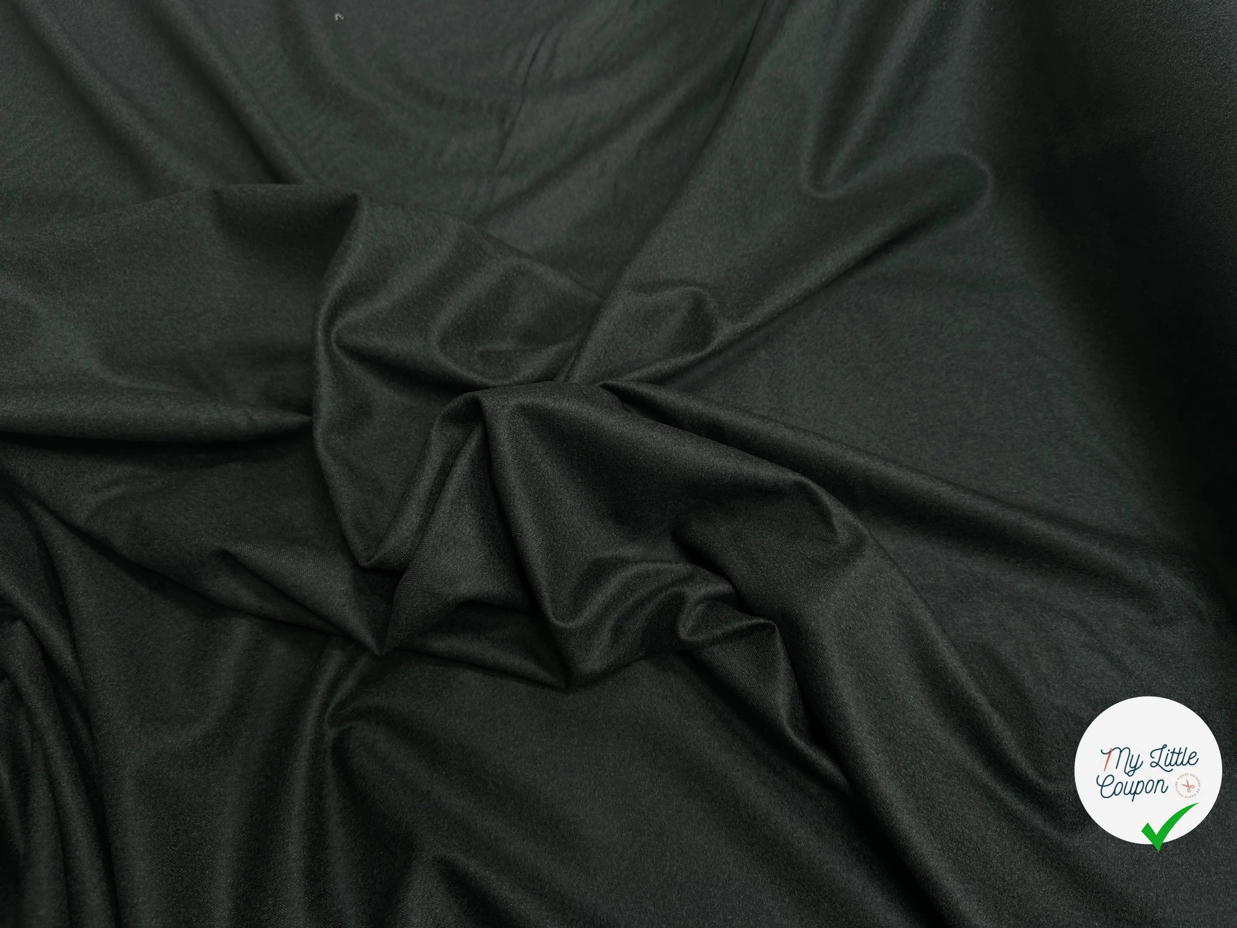 DRAPERIE FLANELLE SUPER 120 VERT BOUTEILLE CHINÉ - My Little Coupon