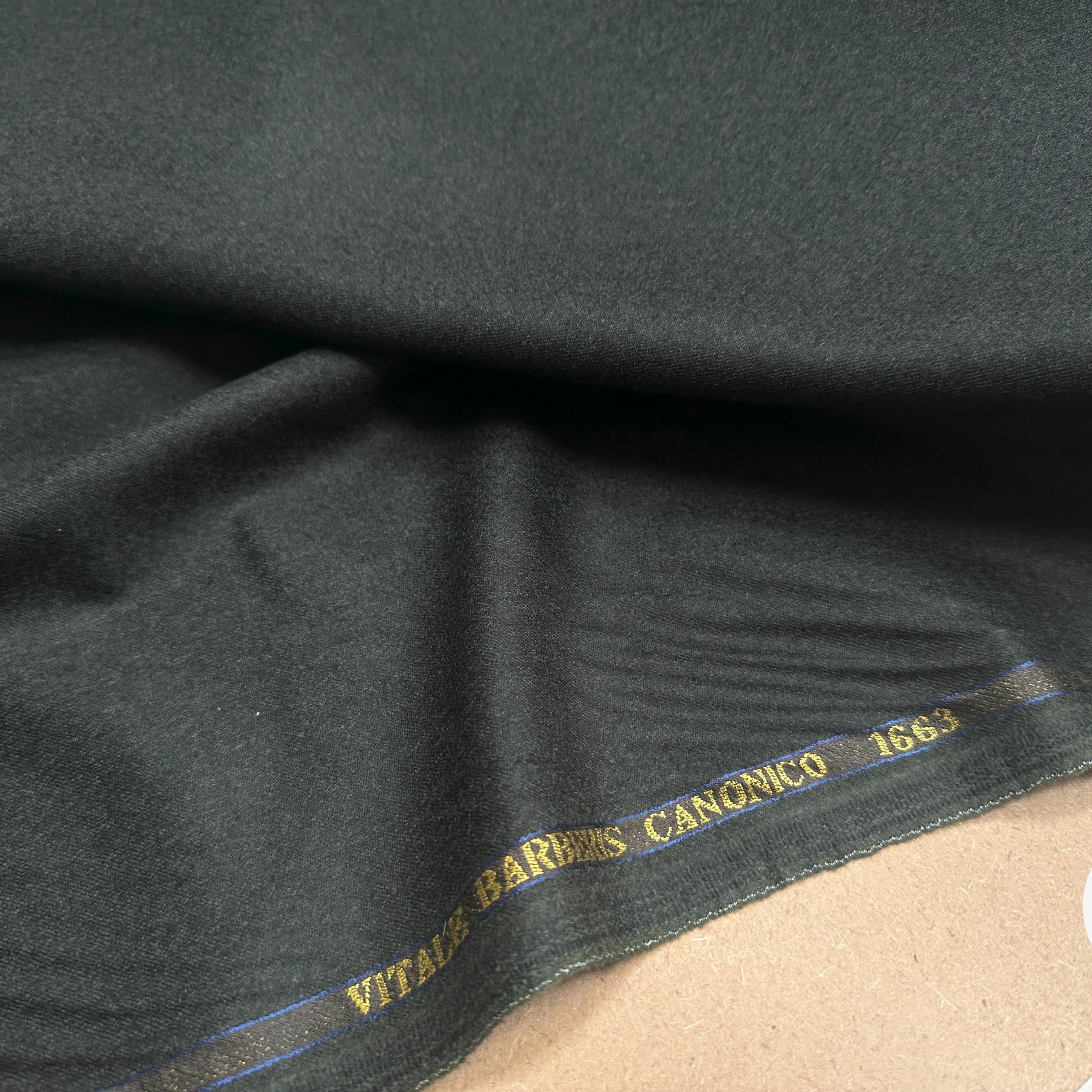 DRAPERIE FLANELLE SUPER 120 VERT BOUTEILLE CHINÉ - My Little Coupon