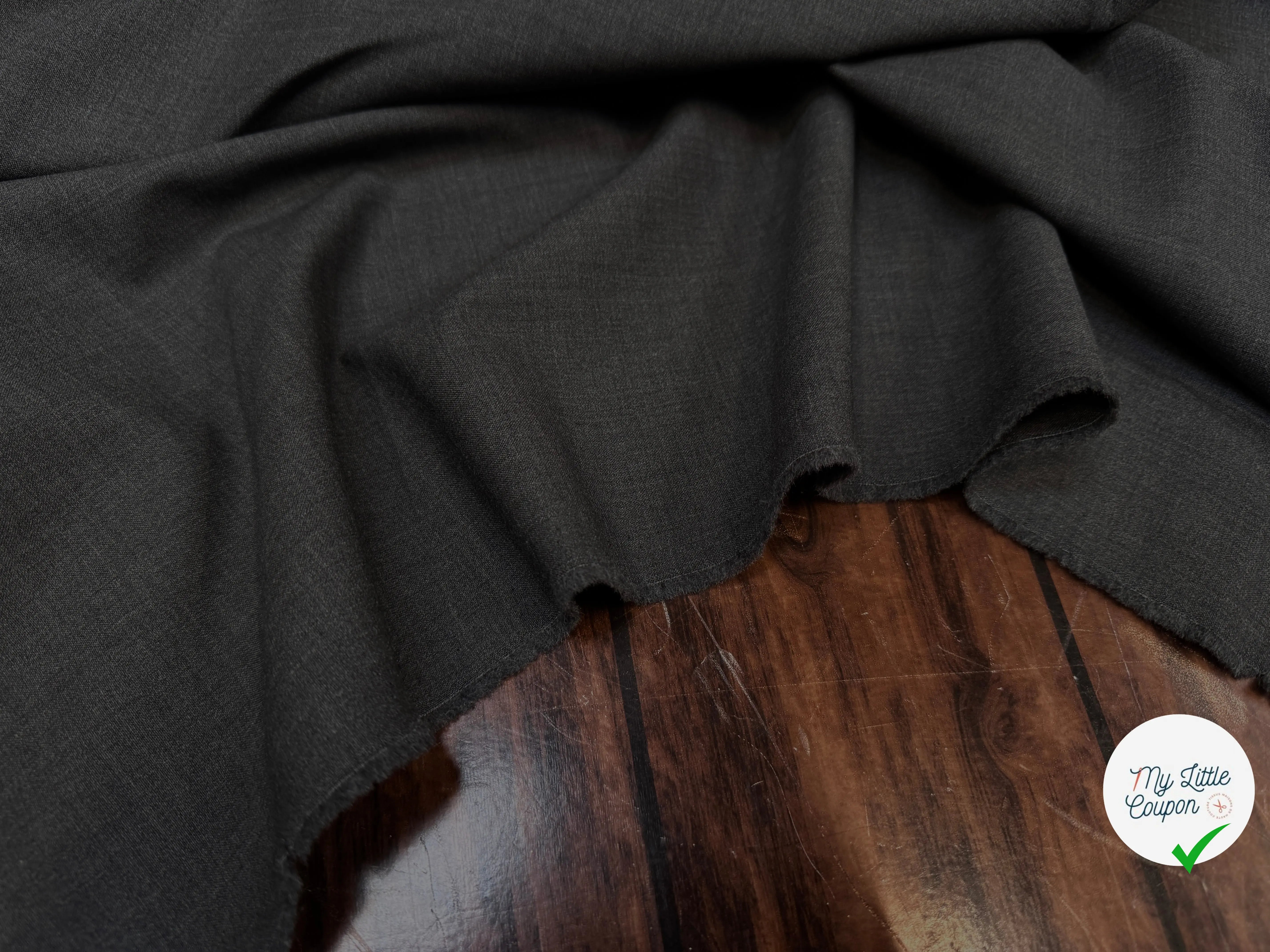 DRAPERIE GRISE FONCÉE LÉGÈREMENT STRETCH - My Little Coupon