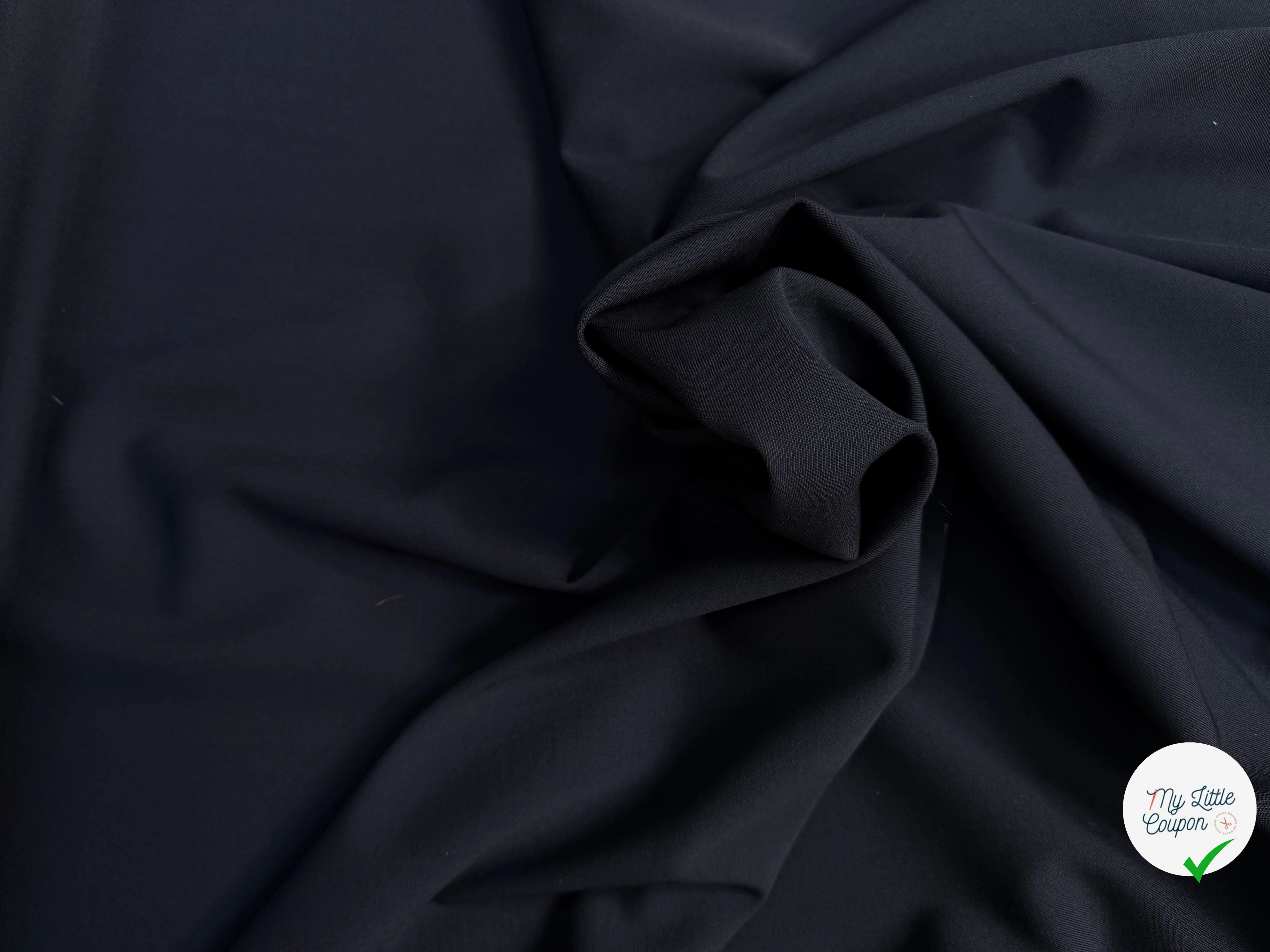 DRAPERIE ITALIENNE CHIC BLEU 93% LAINE VIERGE STRETCH - My Little Coupon