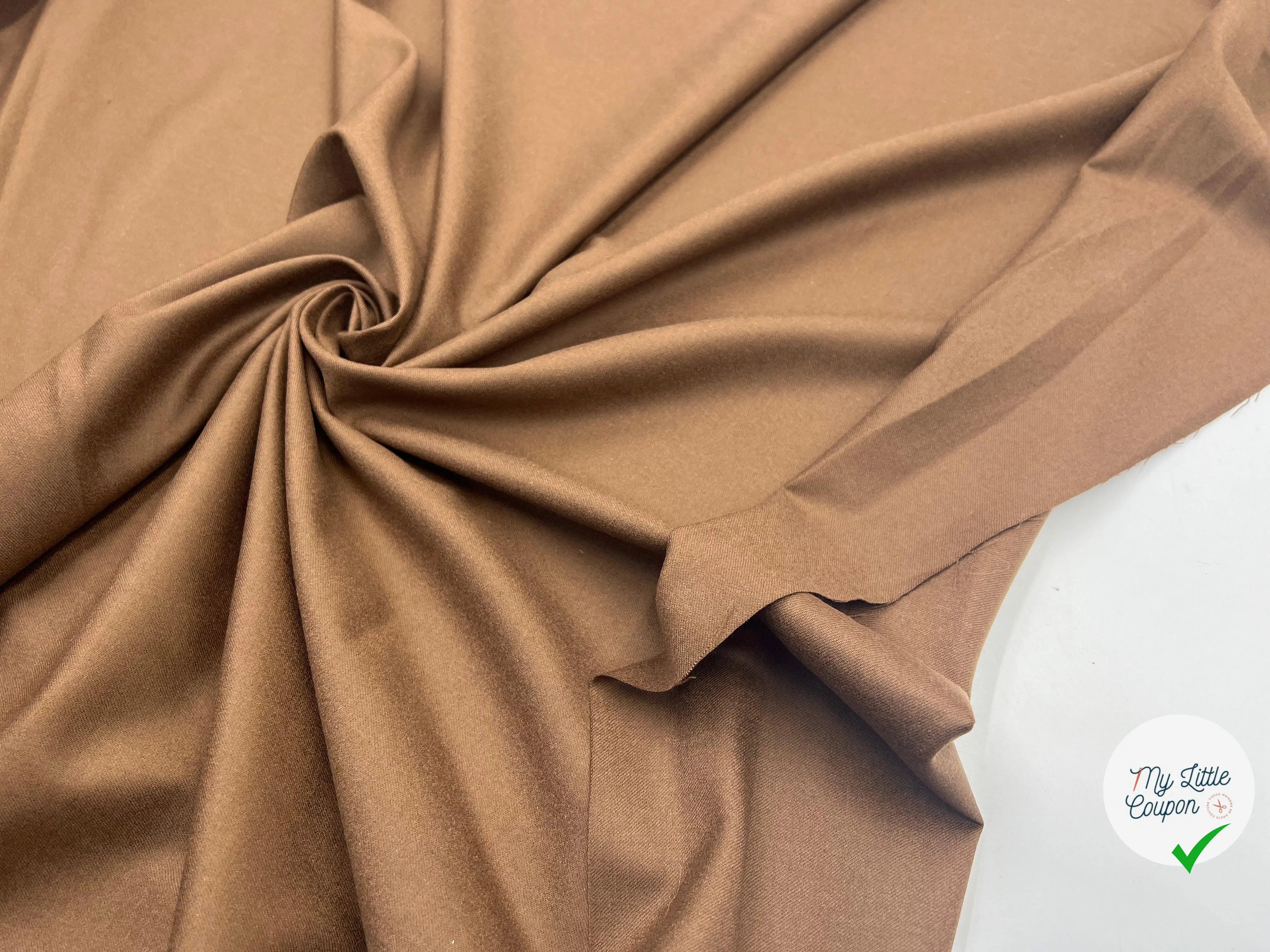 DRAPERIE ITALIENNE CHOCOLAT AU LAIT - My Little Coupon - tissu - coudre