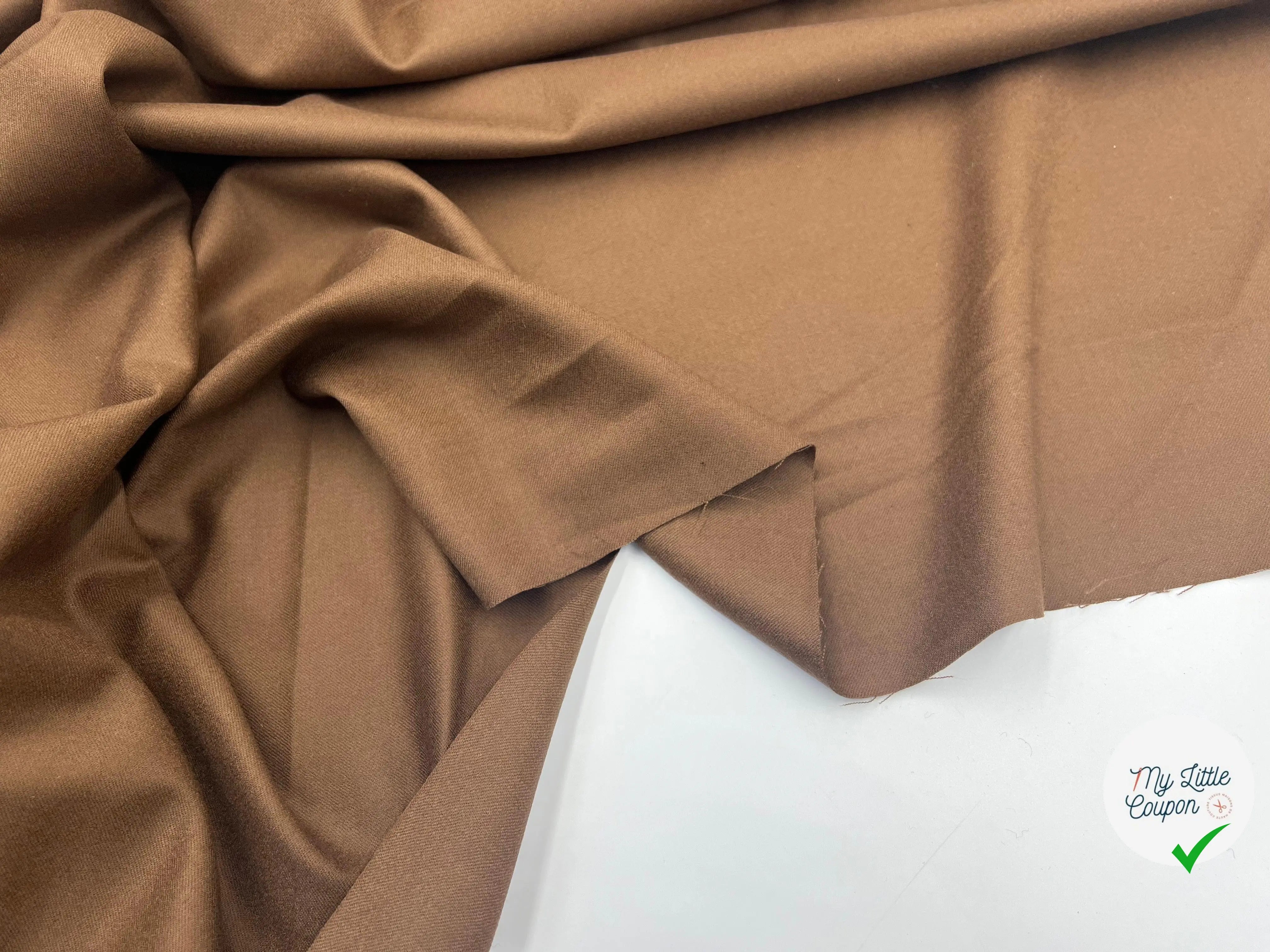DRAPERIE ITALIENNE CHOCOLAT AU LAIT - My Little Coupon - tissu - coudre