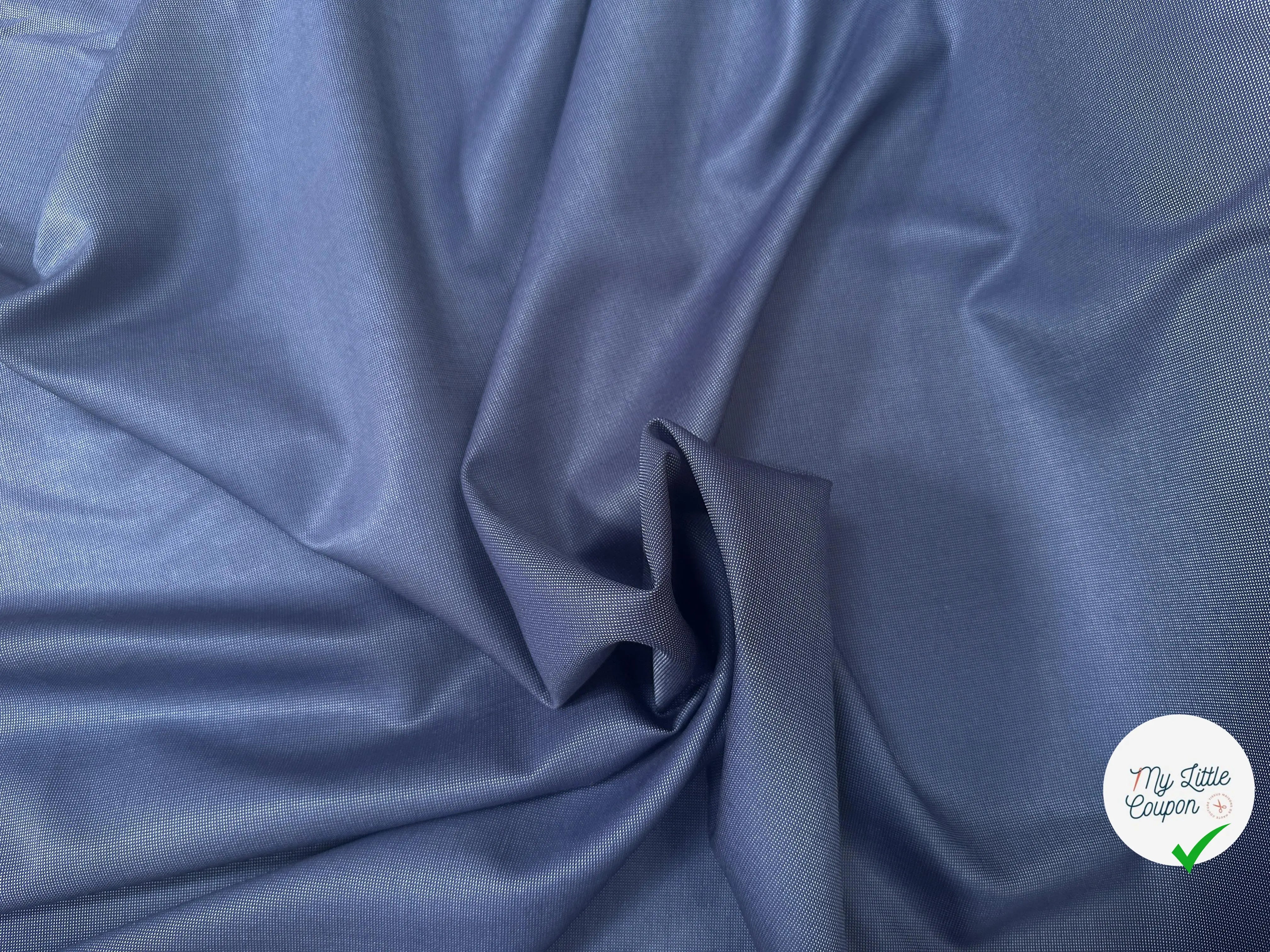DRAPERIE LAINE CAVIAR BLEU POINTILLÉS CHIC - My Little Coupon