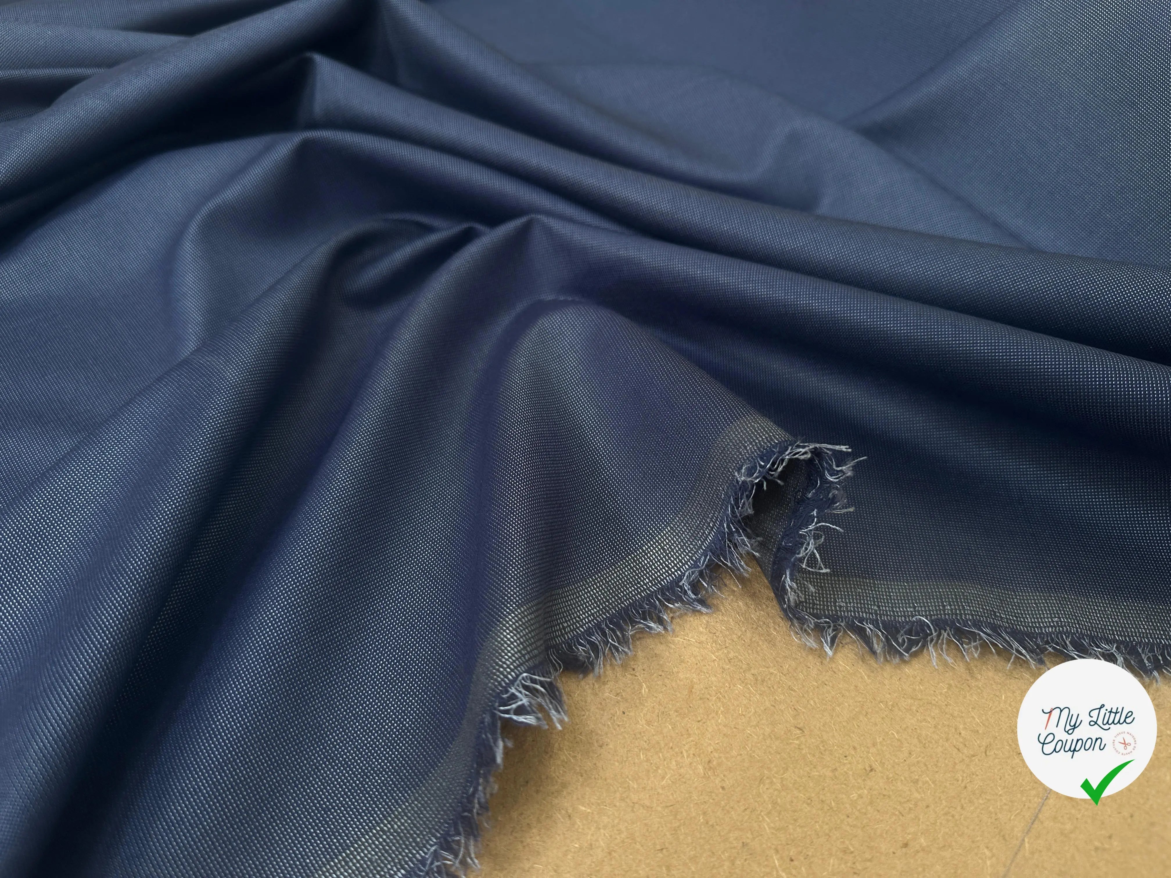 DRAPERIE LAINE CAVIAR BLEU POINTILLÉS CHIC - My Little Coupon