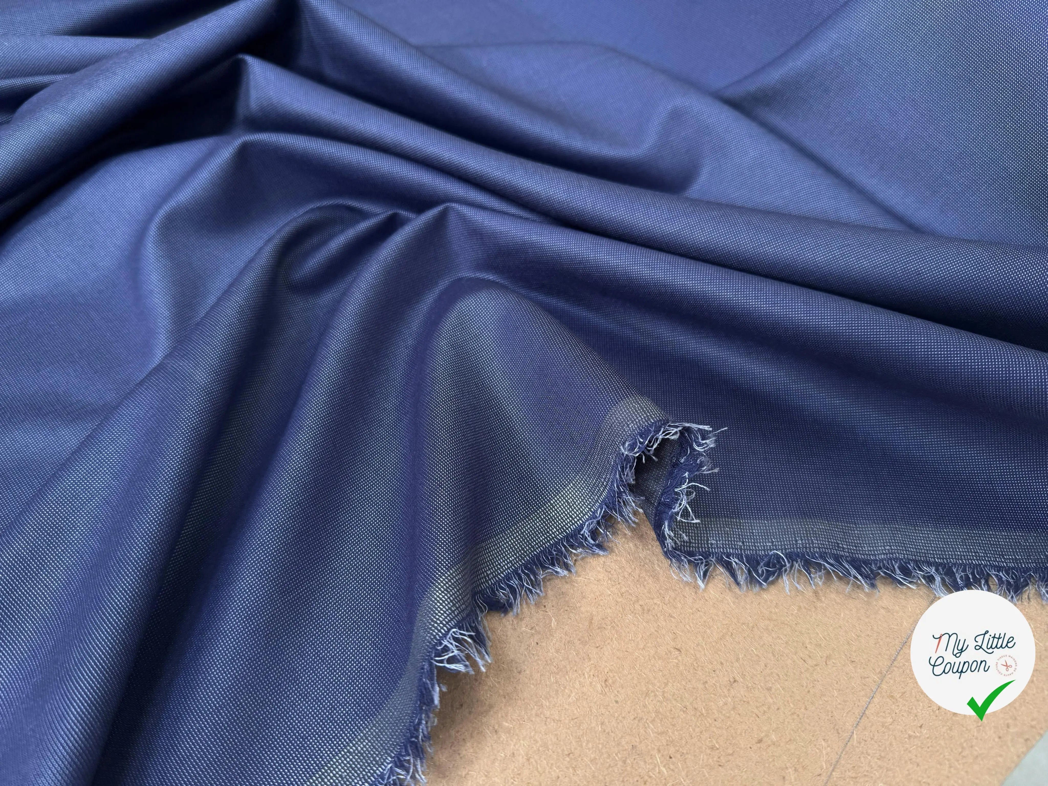 DRAPERIE LAINE CAVIAR BLEU POINTILLÉS CHIC - My Little Coupon