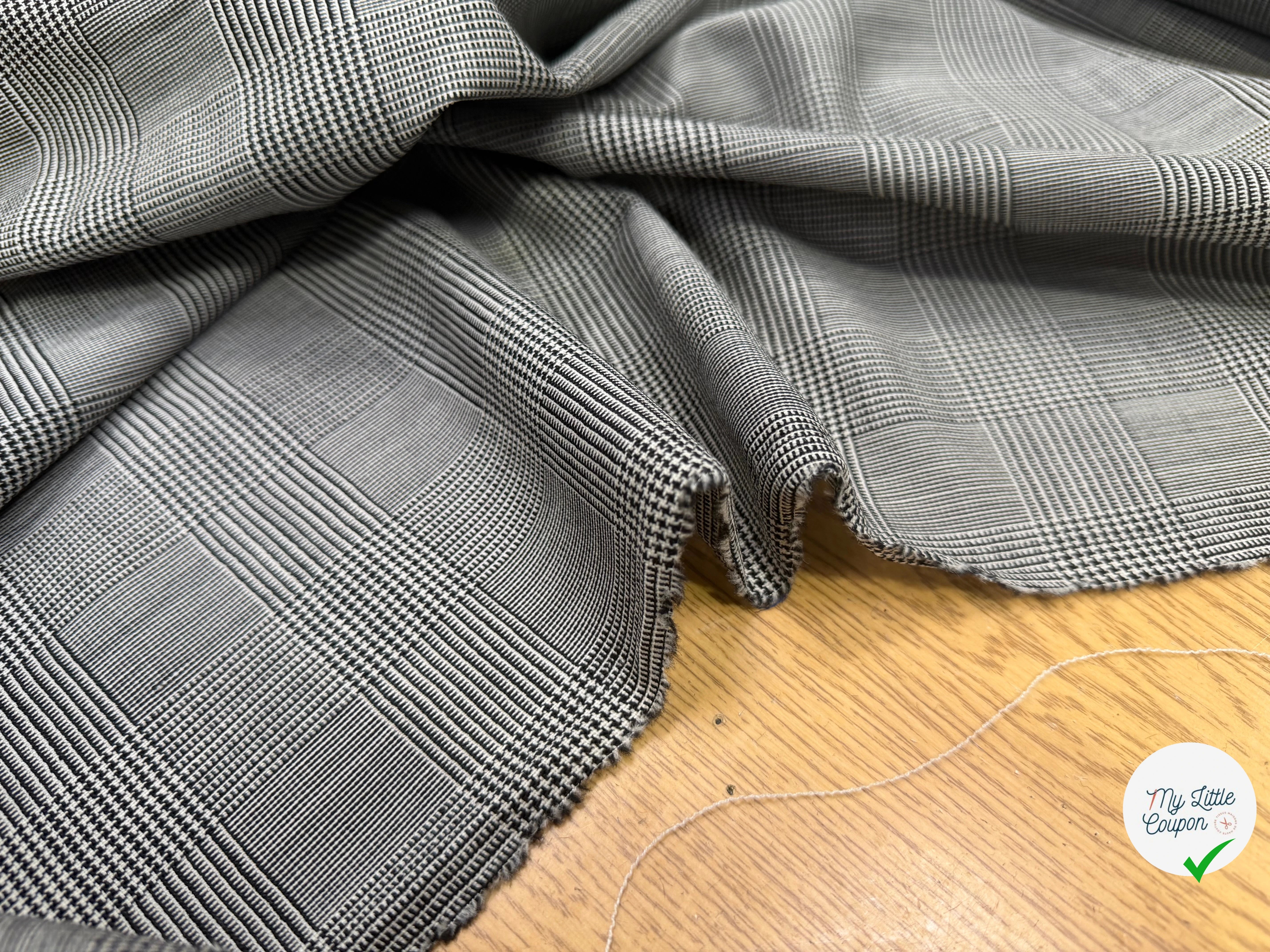 DRAPERIE LAINE MI SAISON CHIC PRINCE DE GALLES STRETCH - My Little Coupon