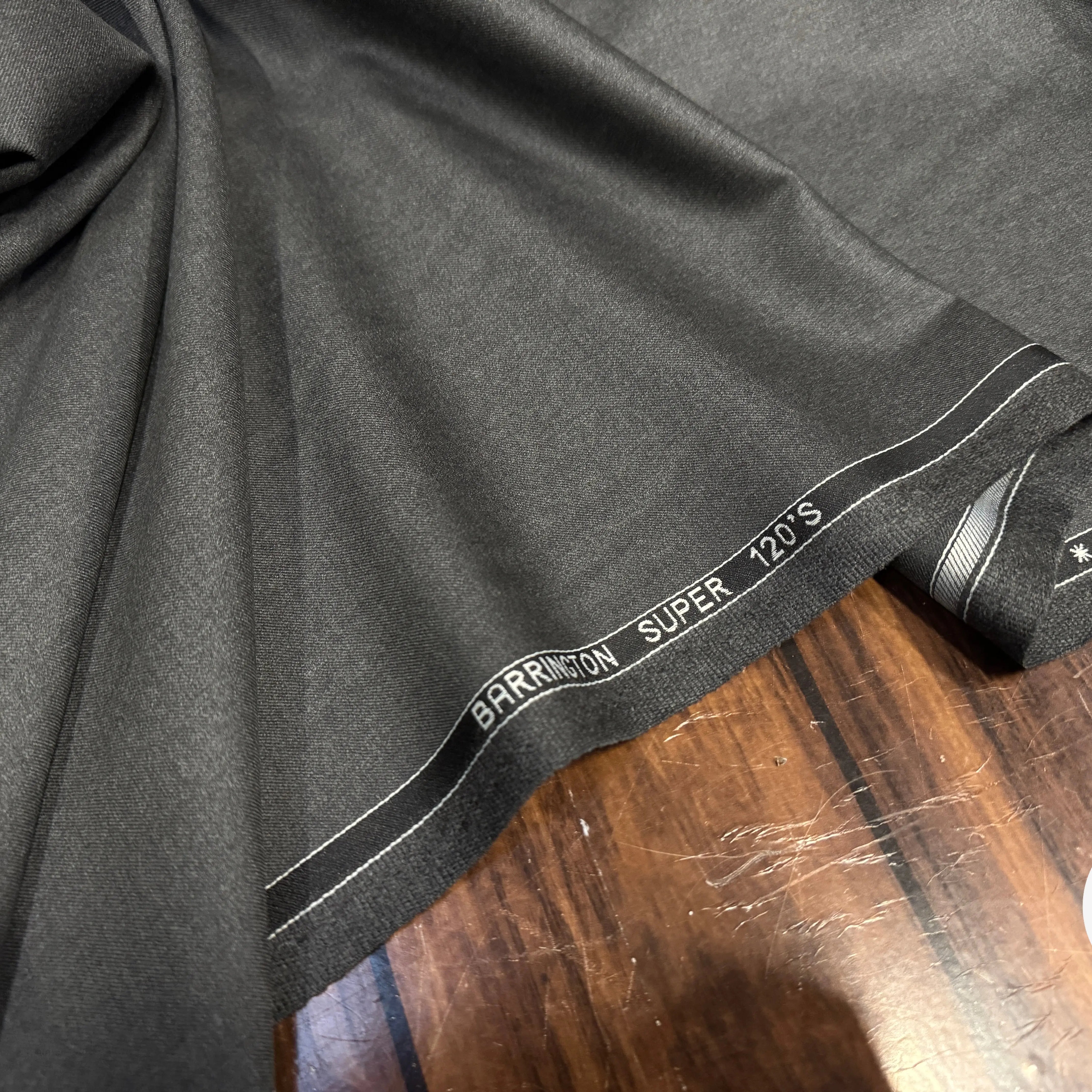 DRAPERIE LAINE VIERGE SUPER 120 GRIS BARRINGTON - My Little Coupon