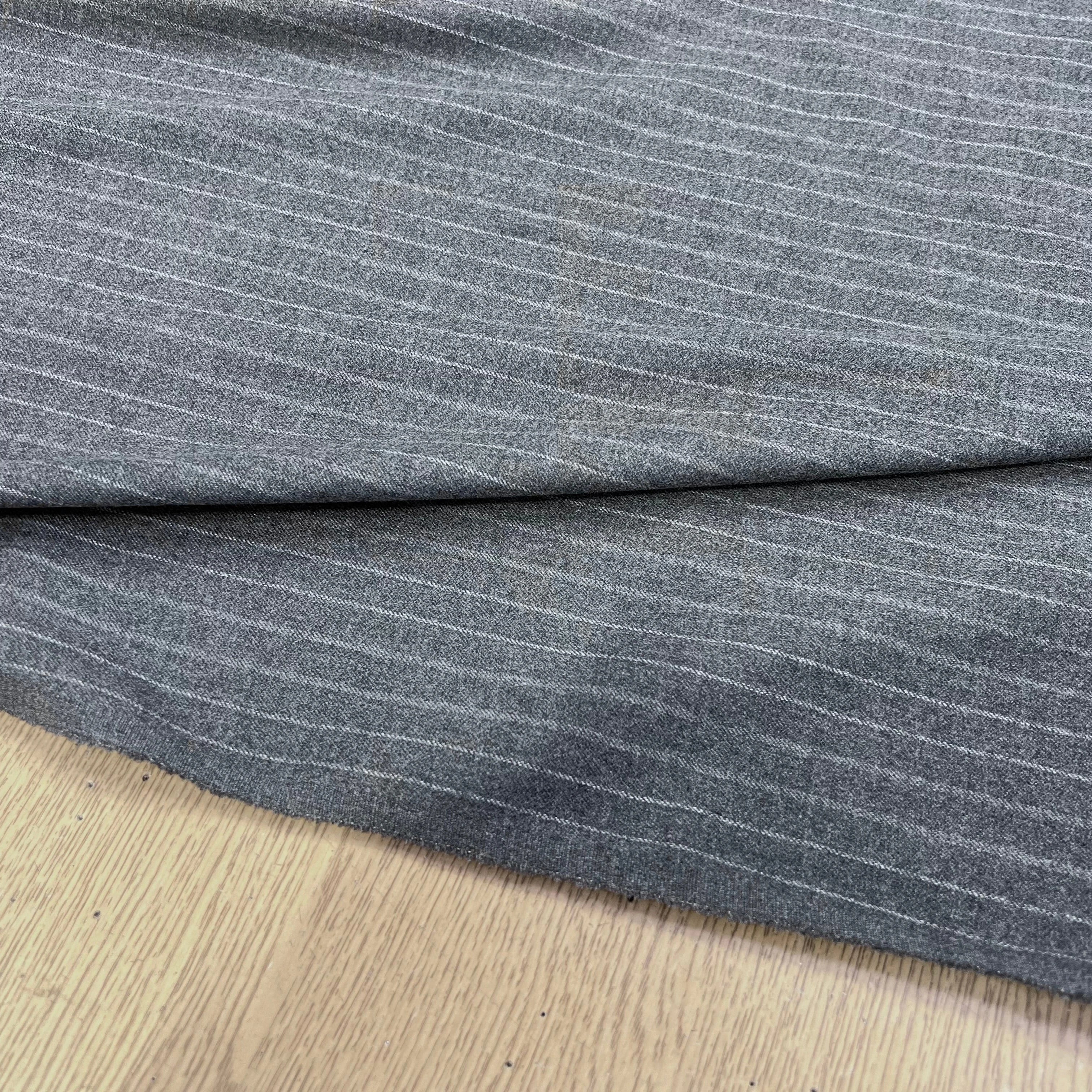 DRAPERIE LOURDE POLYVISCOSE RAYURES BLANCHES EFFET DUVTEUX - My Little Coupon