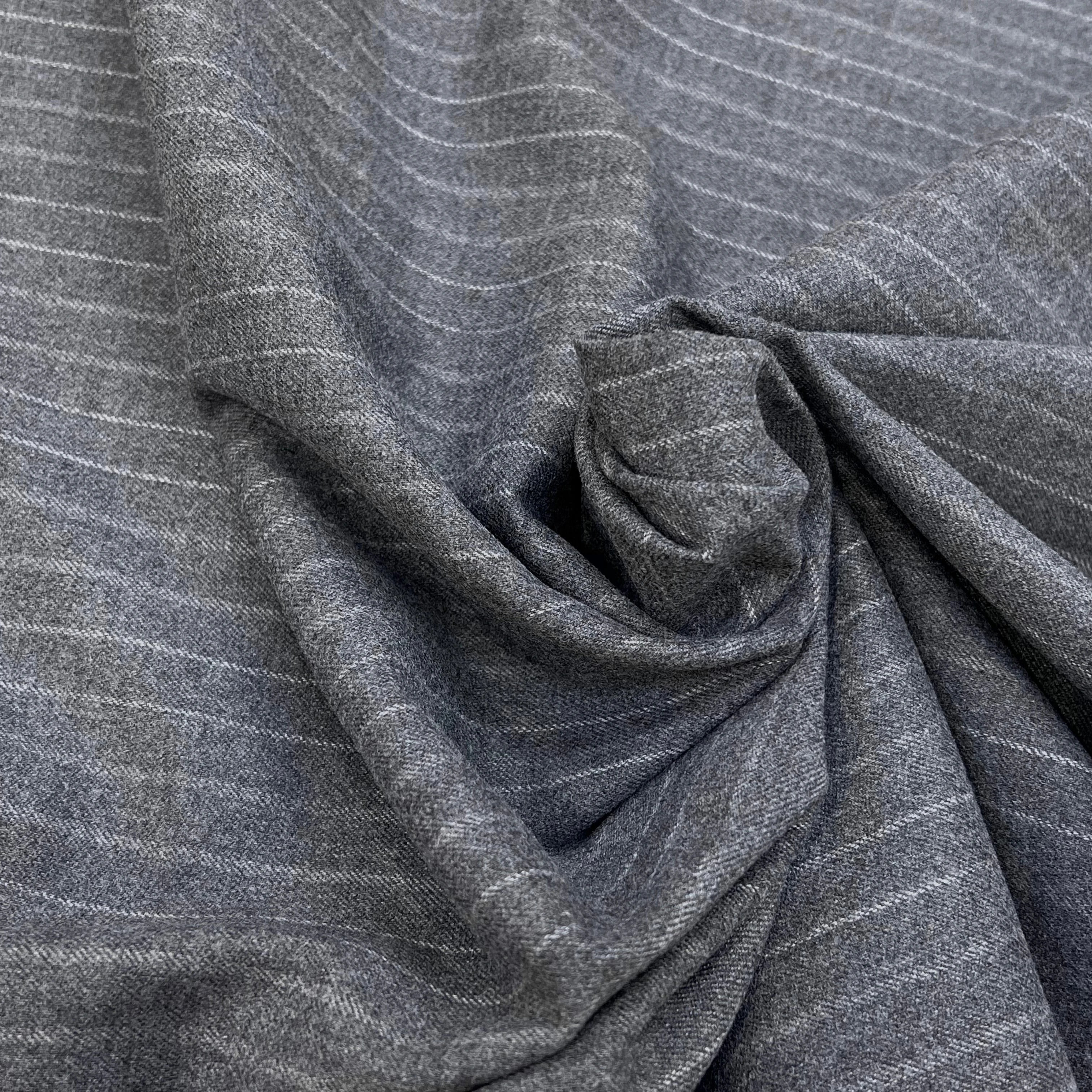 DRAPERIE LOURDE POLYVISCOSE RAYURES BLANCHES EFFET DUVTEUX - My Little Coupon