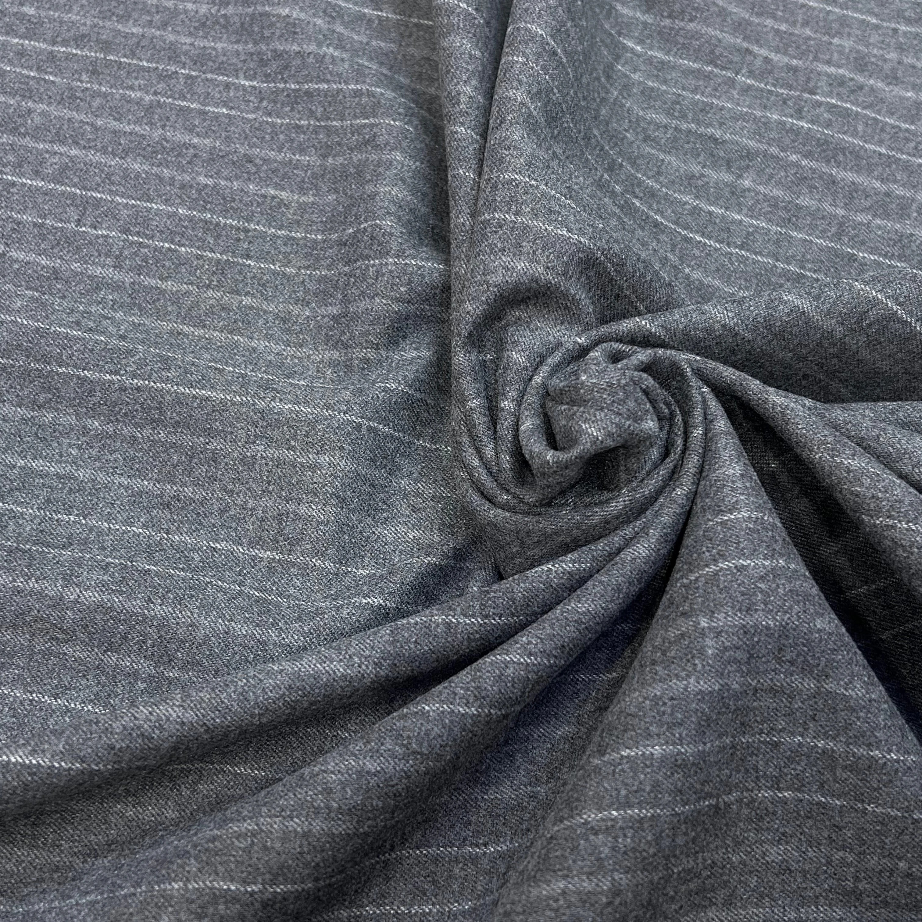 DRAPERIE LOURDE POLYVISCOSE RAYURES BLANCHES EFFET DUVTEUX - My Little Coupon