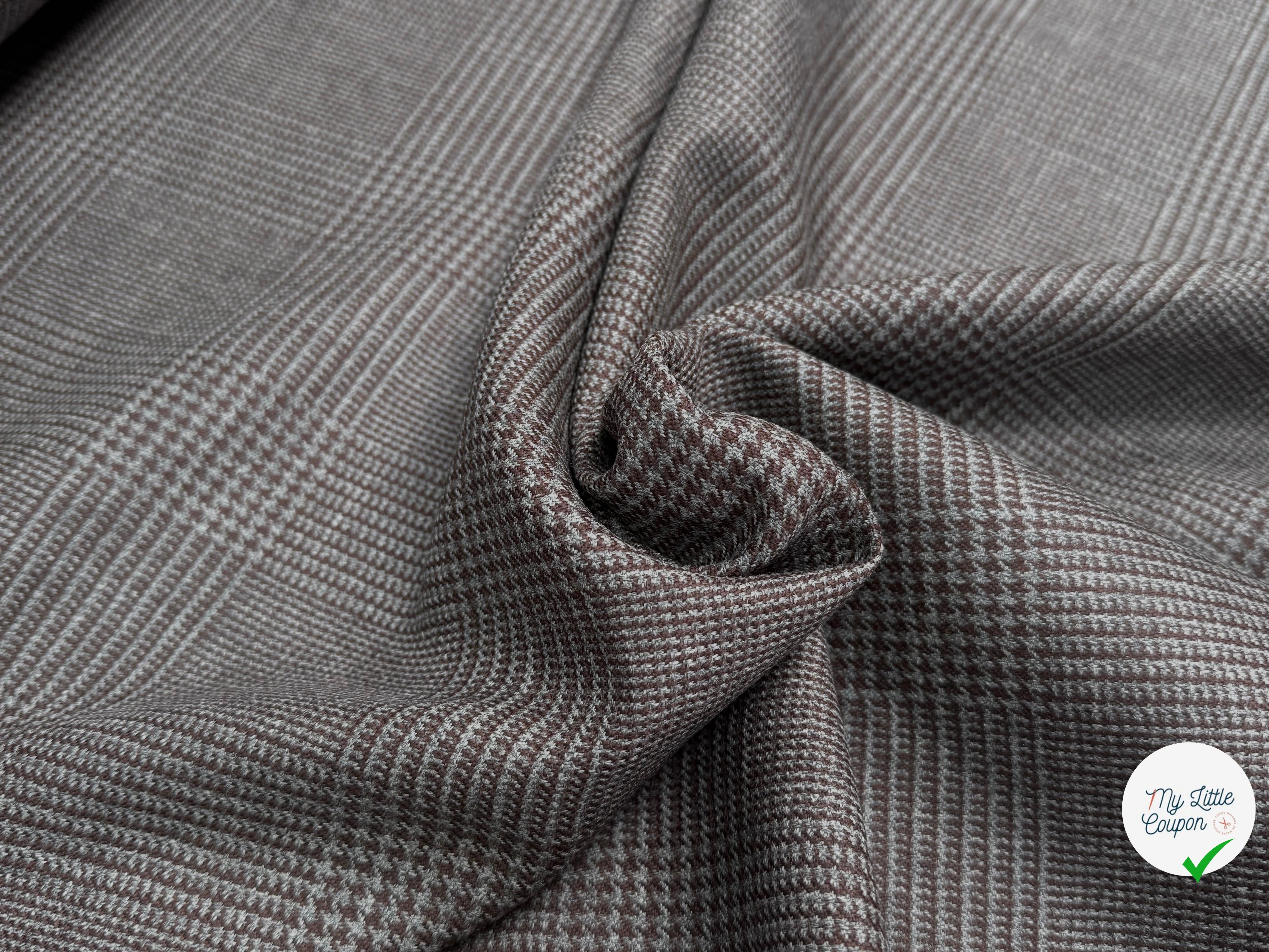 DRAPERIE MINI PIED DE COQ MARRON GRIS - My Little Coupon