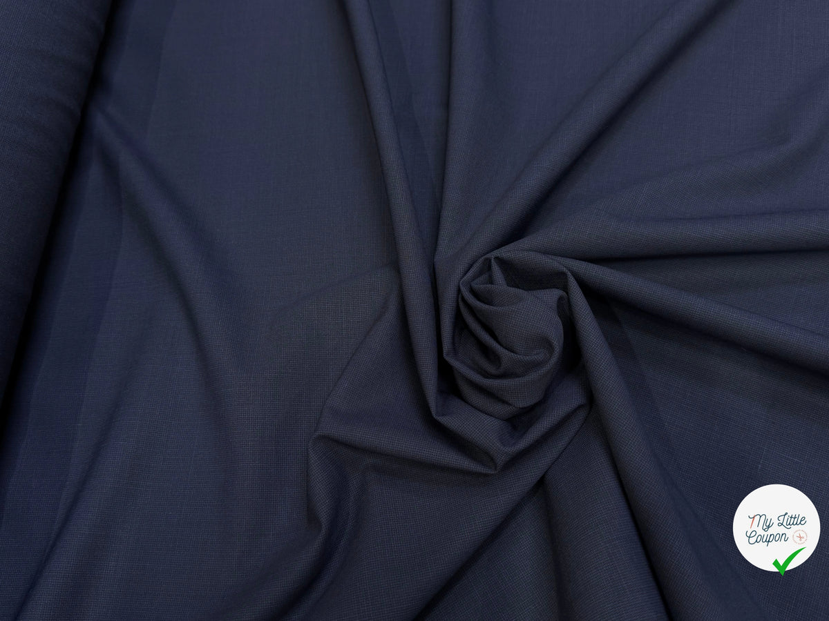 DRAPERIE POLYLAINE BLEU MARINE STRETCH VOLUPTUEUSE - My Little Coupon