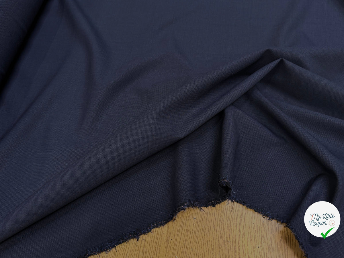 DRAPERIE POLYLAINE BLEU MARINE STRETCH VOLUPTUEUSE - My Little Coupon