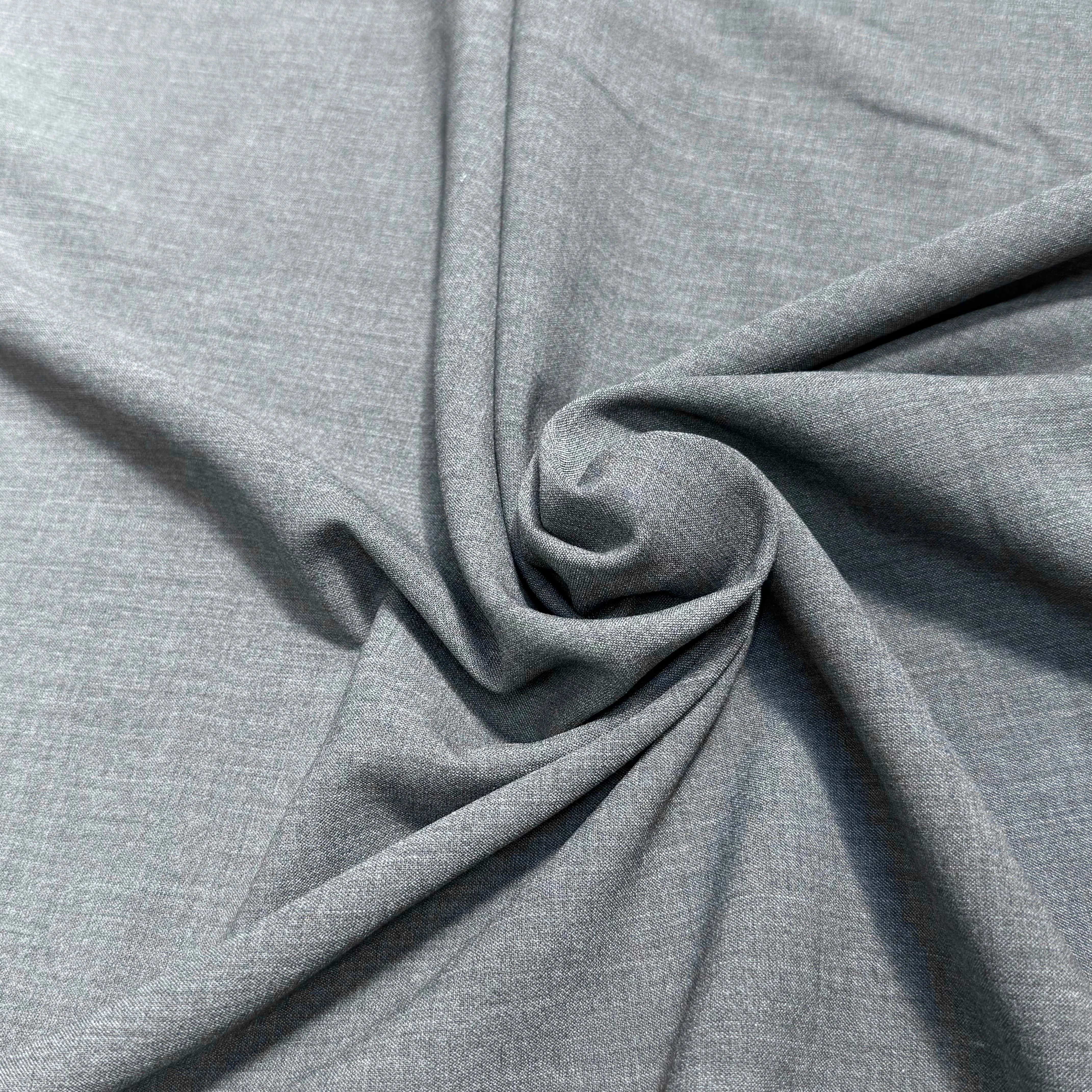 DRAPERIE POLYVISCOSE GRISE TENUE LOURDE STRETCH - My Little Coupon