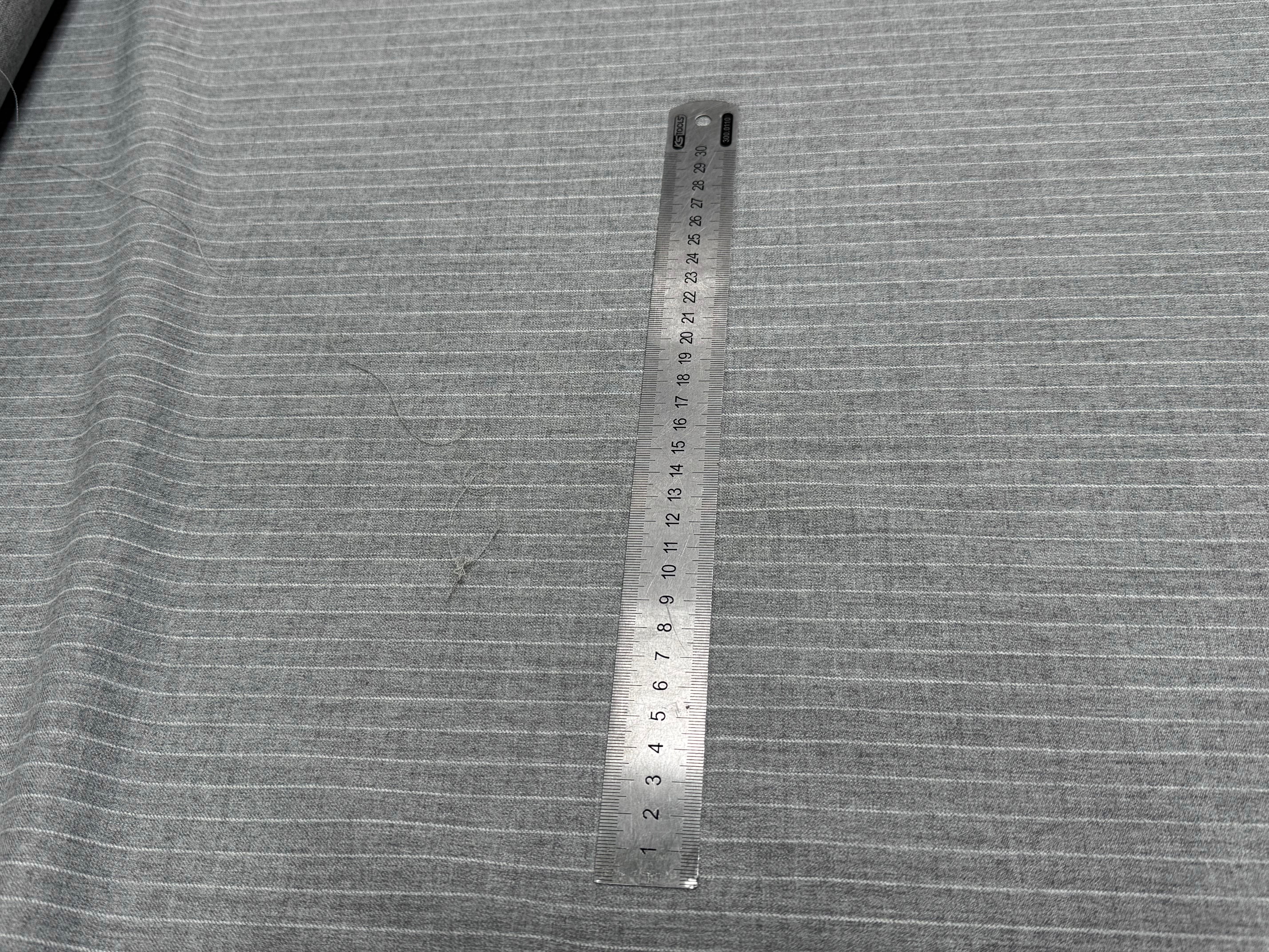 DRAPERIE POLYVISCOSE LAINE STRETCH GRIS RAYÉ - My Little Coupon
