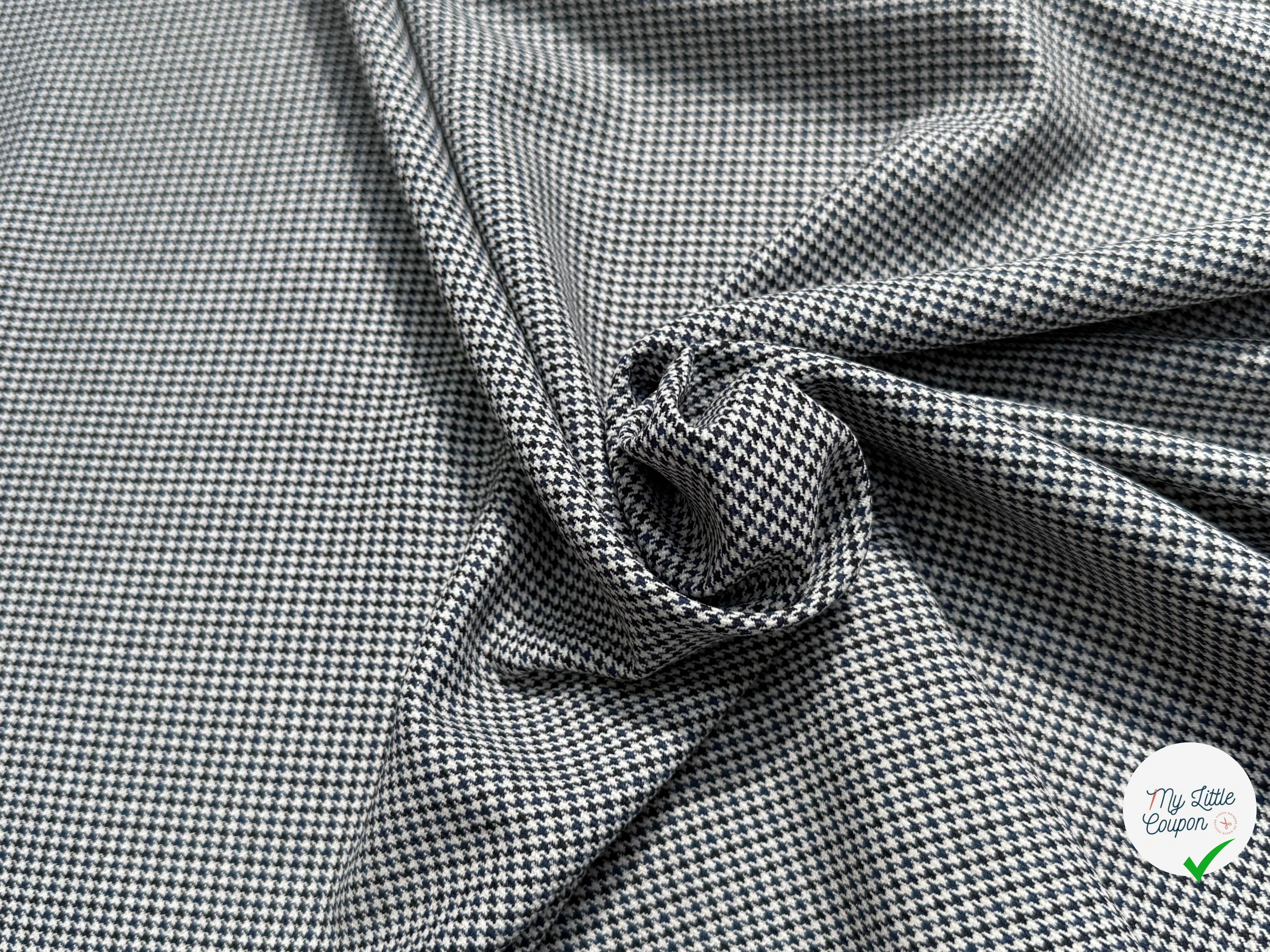DRAPERIE POLYVISCOSE RAFFINÉE TRÈS BELLE TENUE MINI PIED DE COQ - My Little Coupon