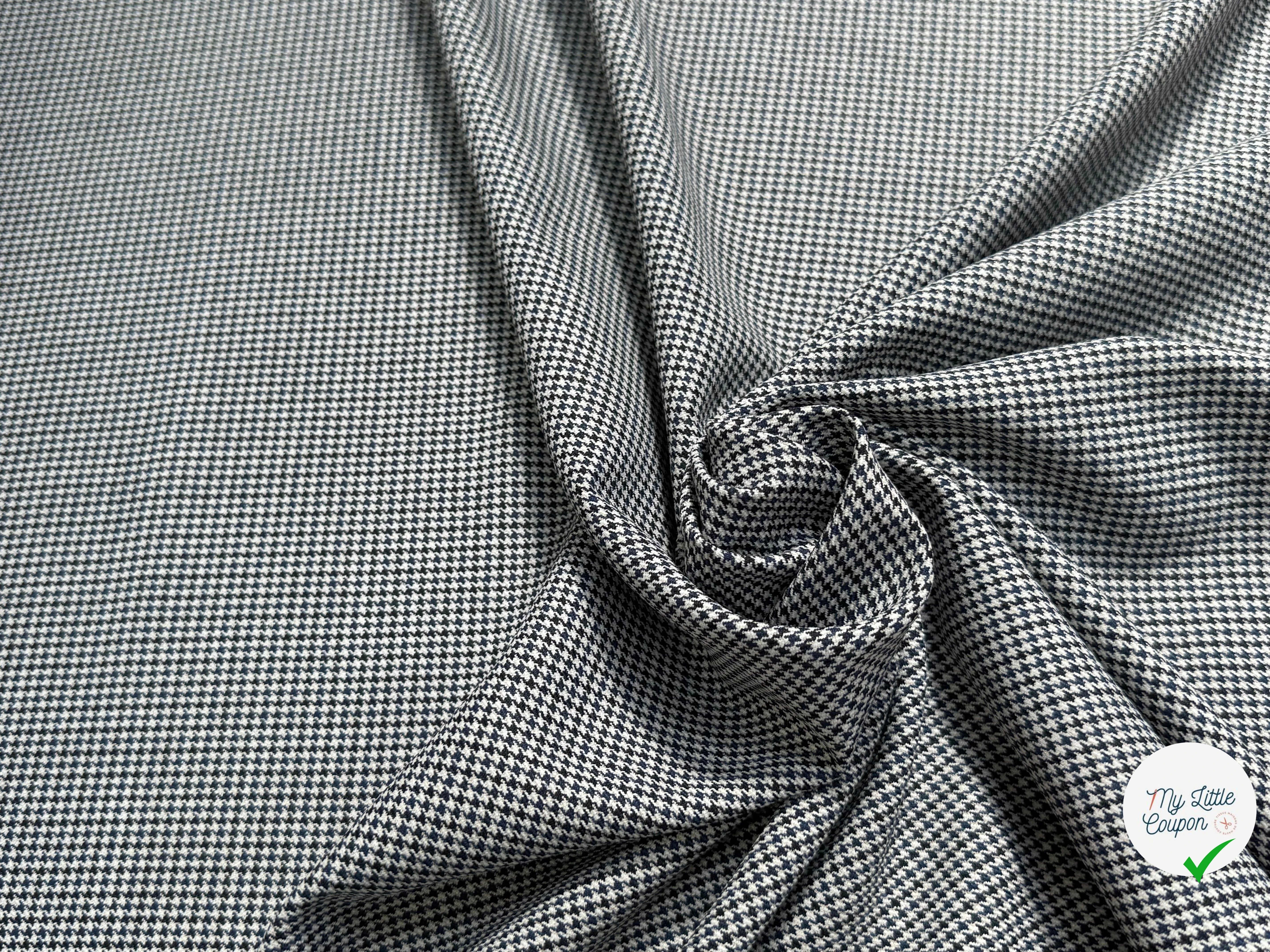 DRAPERIE POLYVISCOSE RAFFINÉE TRÈS BELLE TENUE MINI PIED DE COQ - My Little Coupon