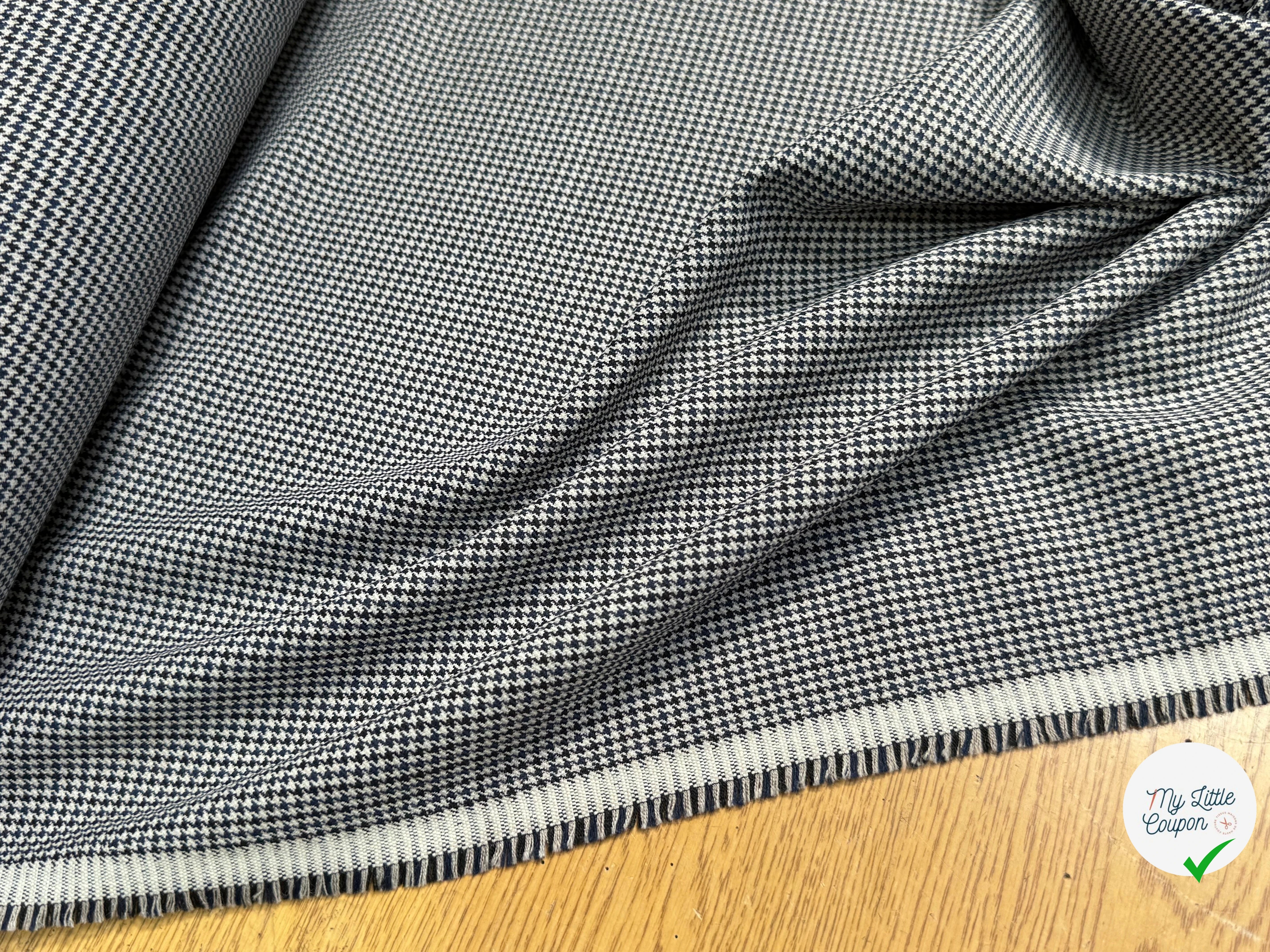 DRAPERIE POLYVISCOSE RAFFINÉE TRÈS BELLE TENUE MINI PIED DE COQ - My Little Coupon