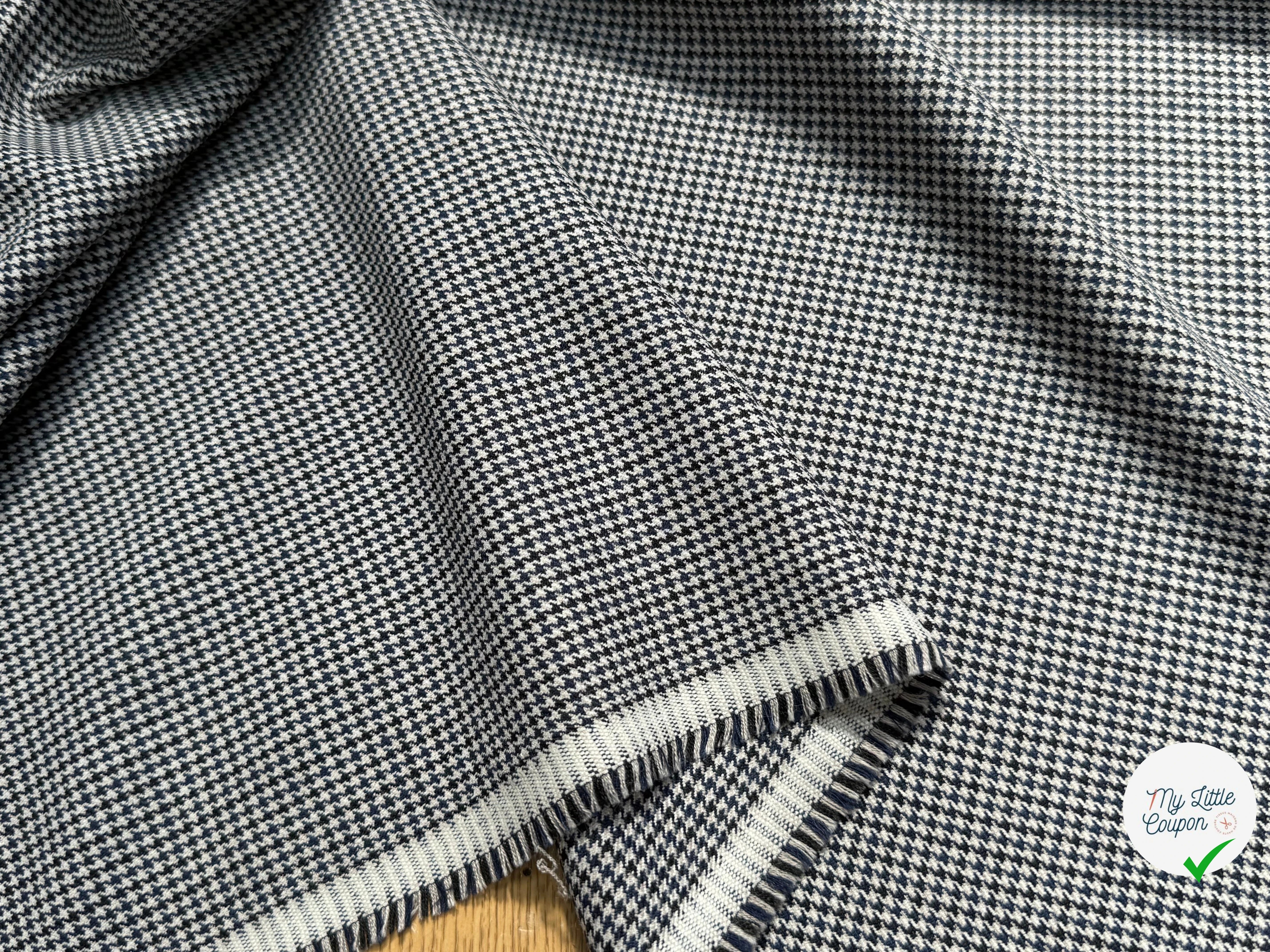 DRAPERIE POLYVISCOSE RAFFINÉE TRÈS BELLE TENUE MINI PIED DE COQ - My Little Coupon