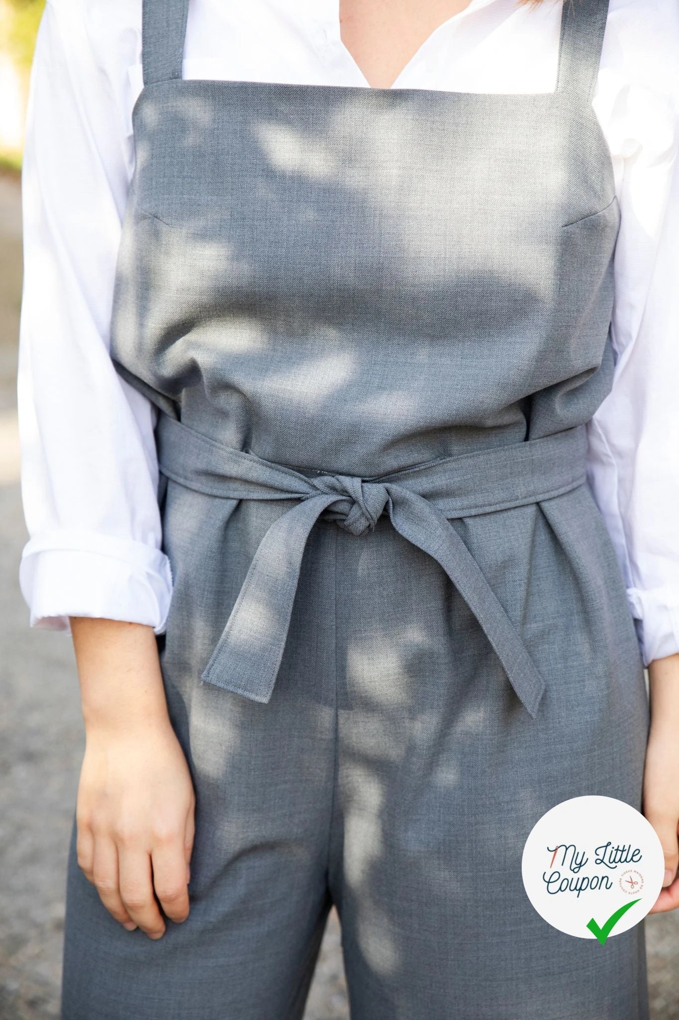 DRAPERIE SERGÉE 55% LAINE SUPER 100 GRIS CLAIR STRETCH - My Little Coupon