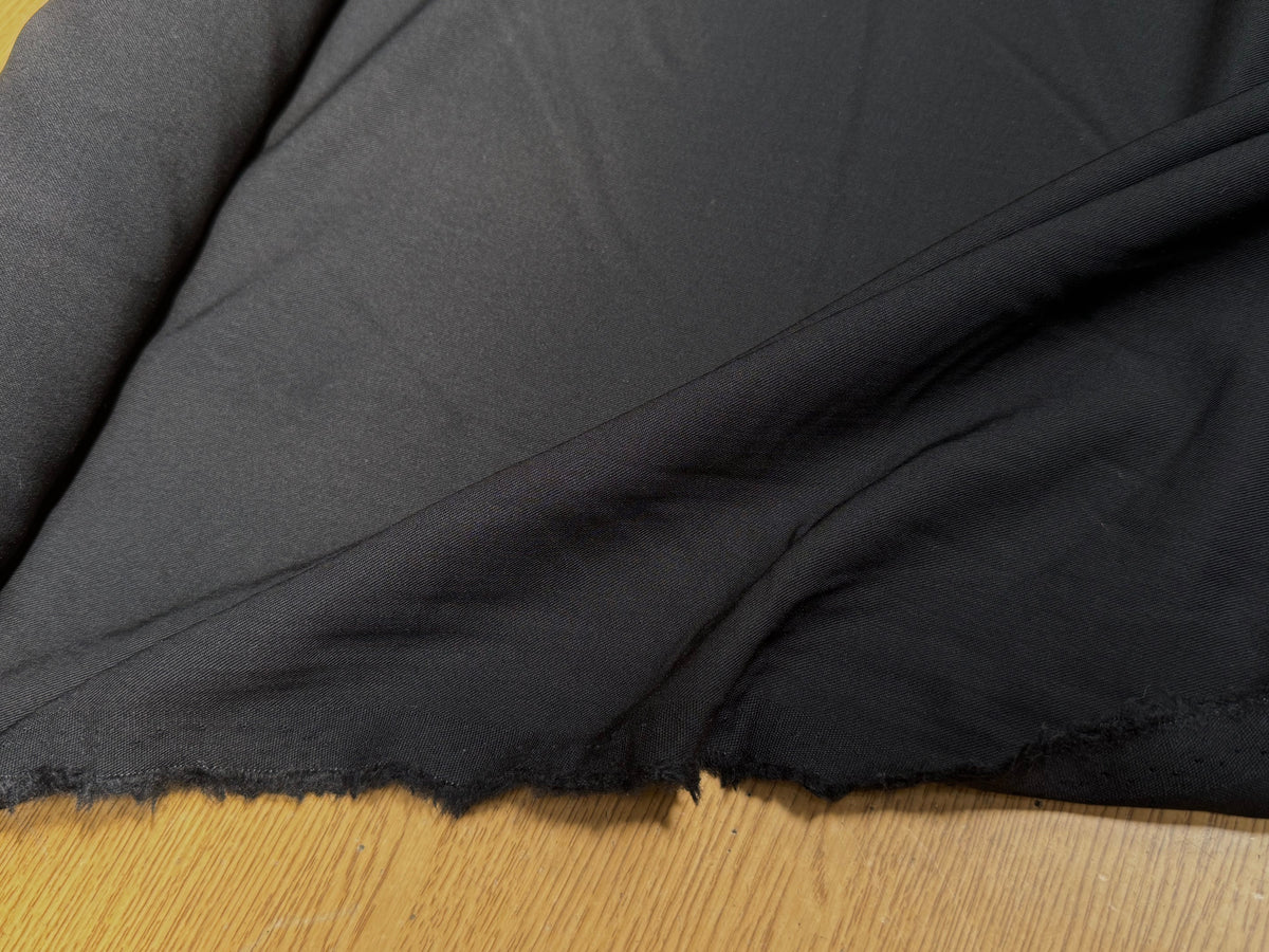 DRAPERIE SERGÉE DE LAINE STRETCH NOIRE BEAU TOMBÉ - My Little Coupon