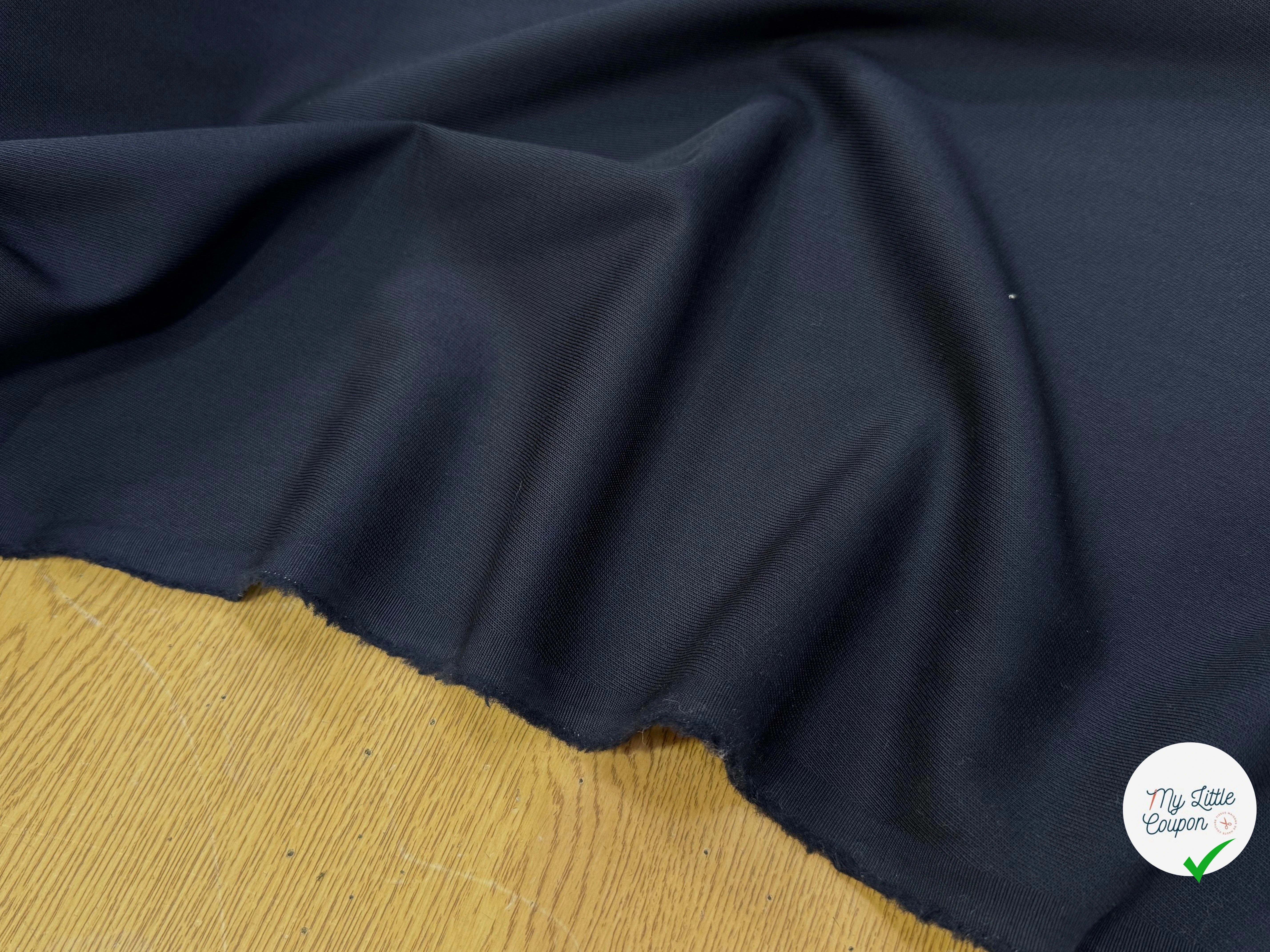 DRAPERIE SERGÉE DE LAINE TOMBÉ HARMONIEUX MARINE - My Little Coupon