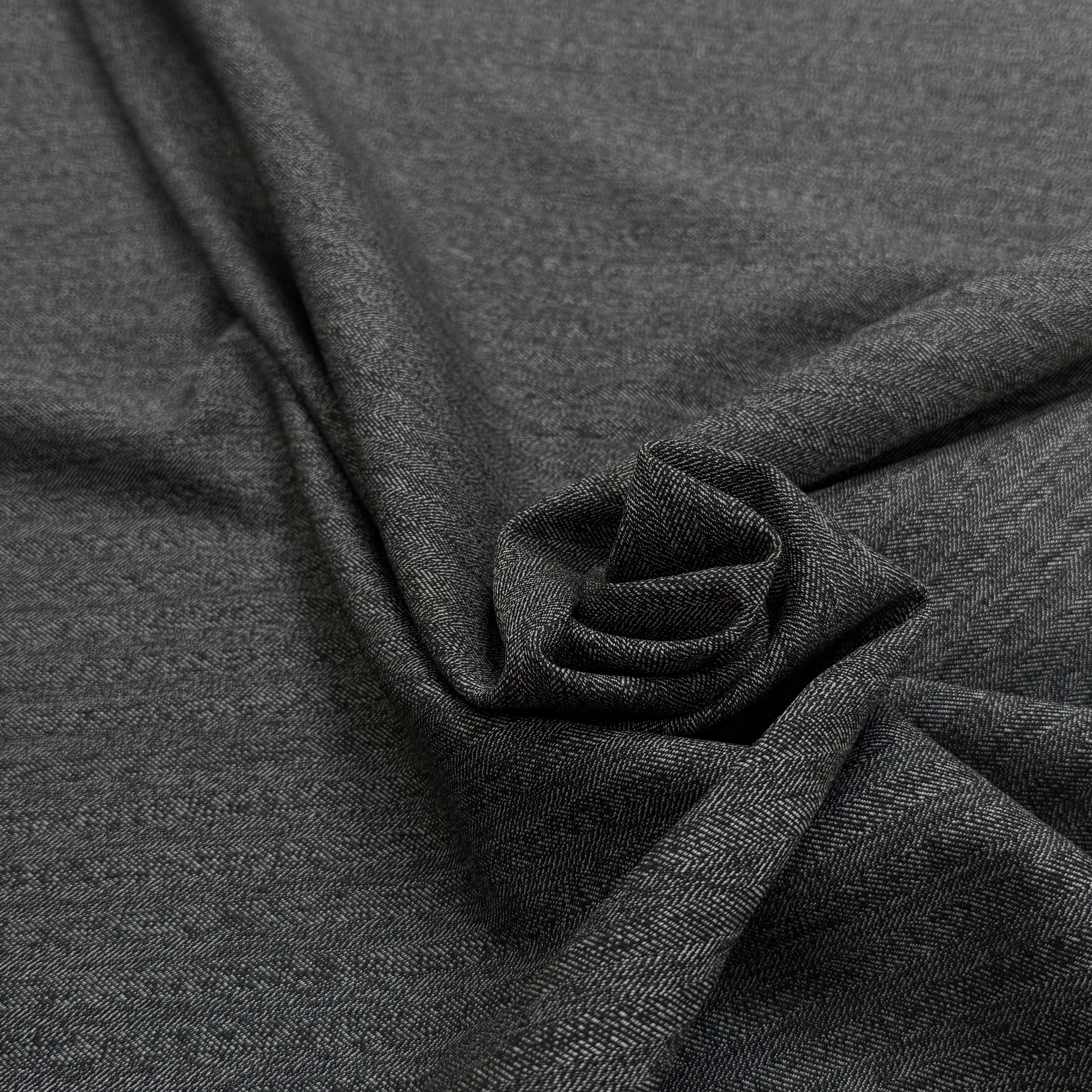 DRAPERIE SERGÉE DE LAINE TRÈS BELLE TENUE GRIS CHINÉ - My Little Coupon