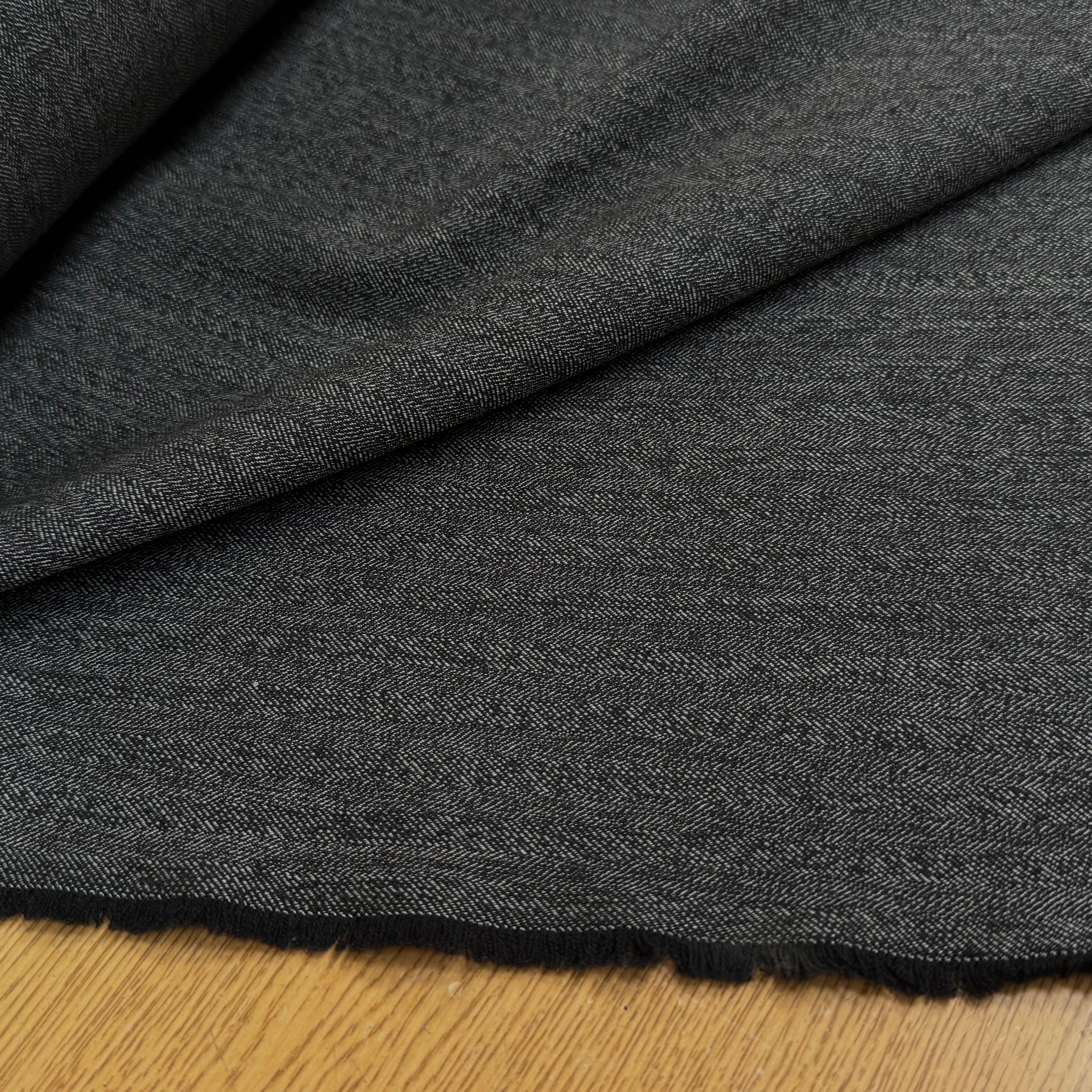 DRAPERIE SERGÉE DE LAINE TRÈS BELLE TENUE GRIS CHINÉ - My Little Coupon