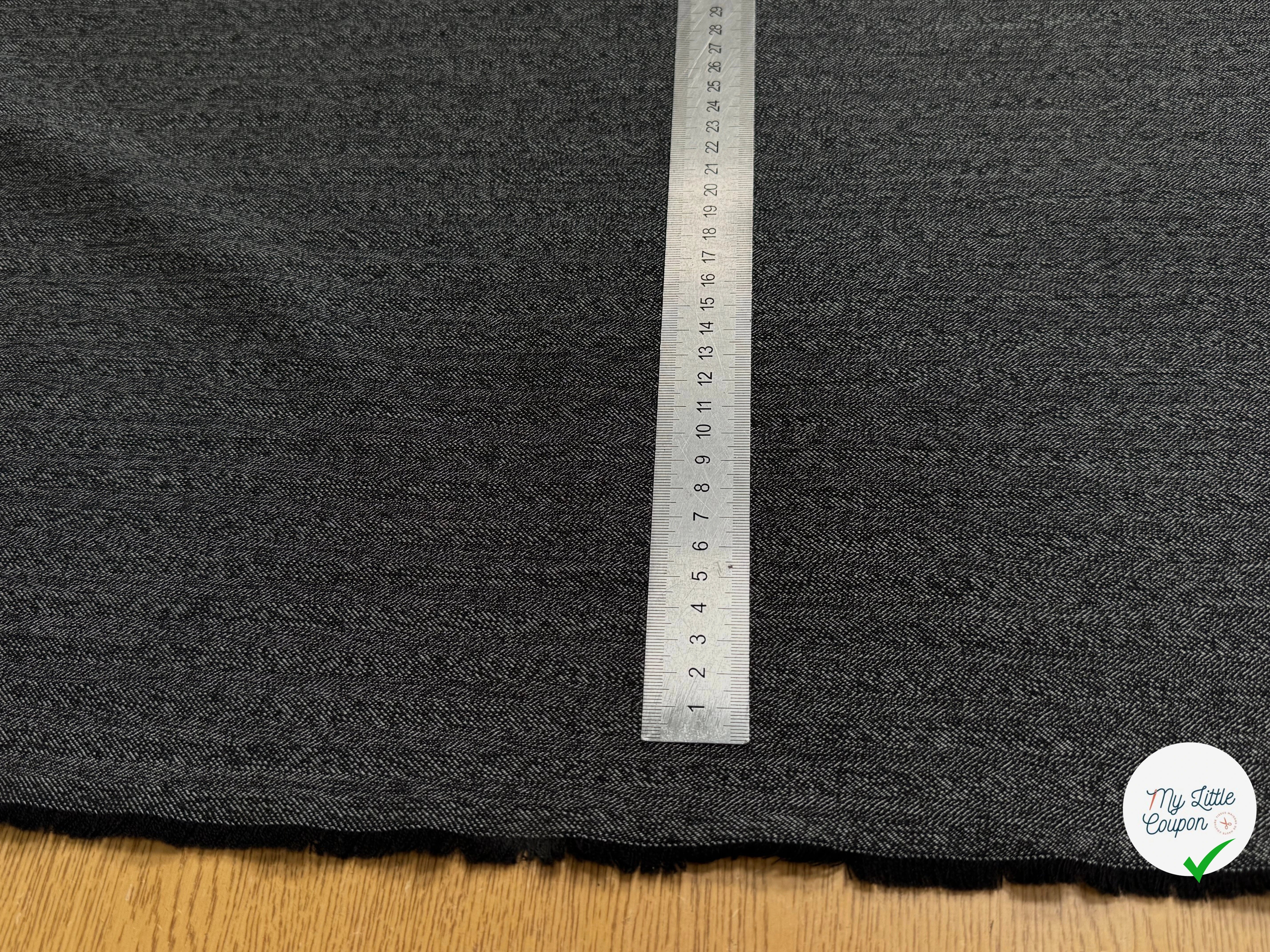 DRAPERIE SERGÉE DE LAINE TRÈS BELLE TENUE GRIS CHINÉ - My Little Coupon