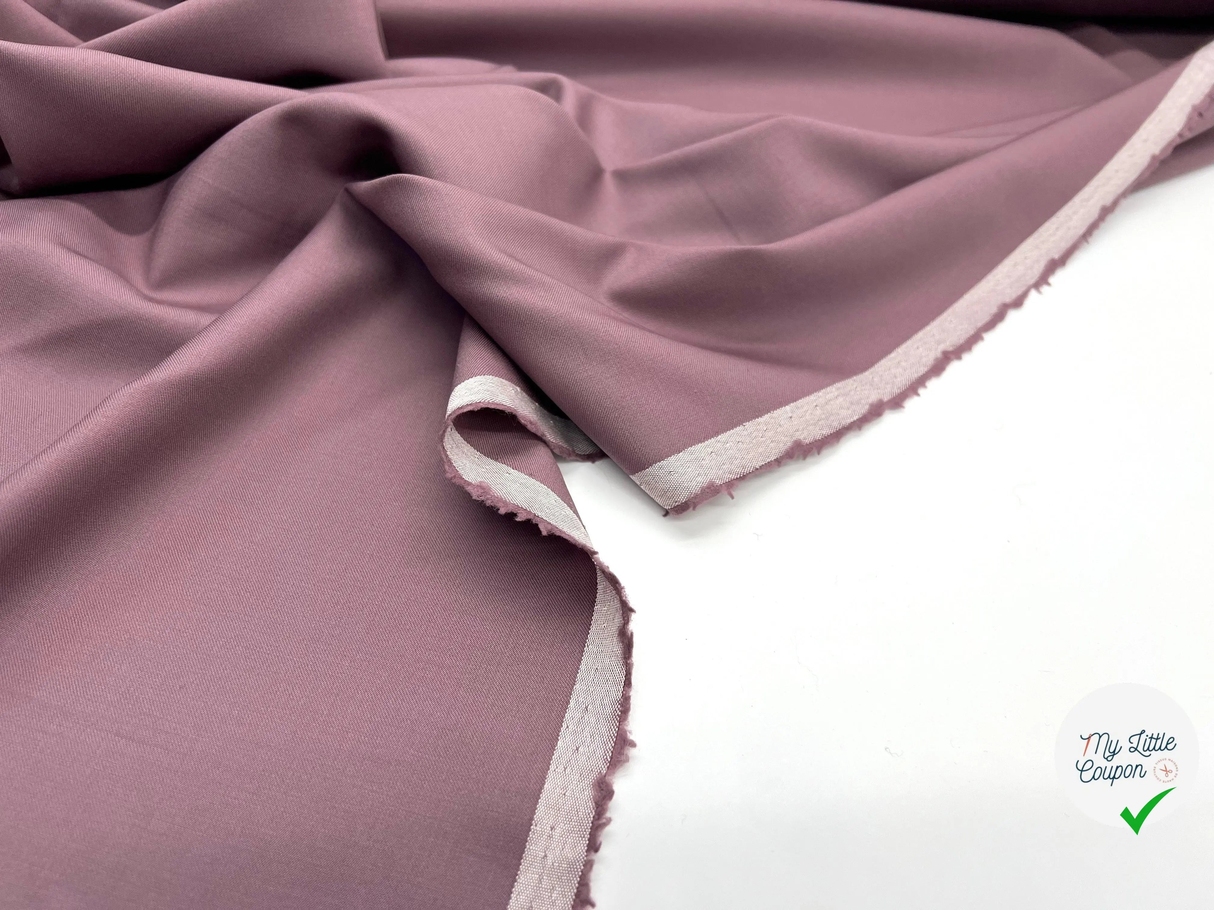 DRAPERIE SERGÉE GRIS ROSÉ - My Little Coupon - tissu - coudre