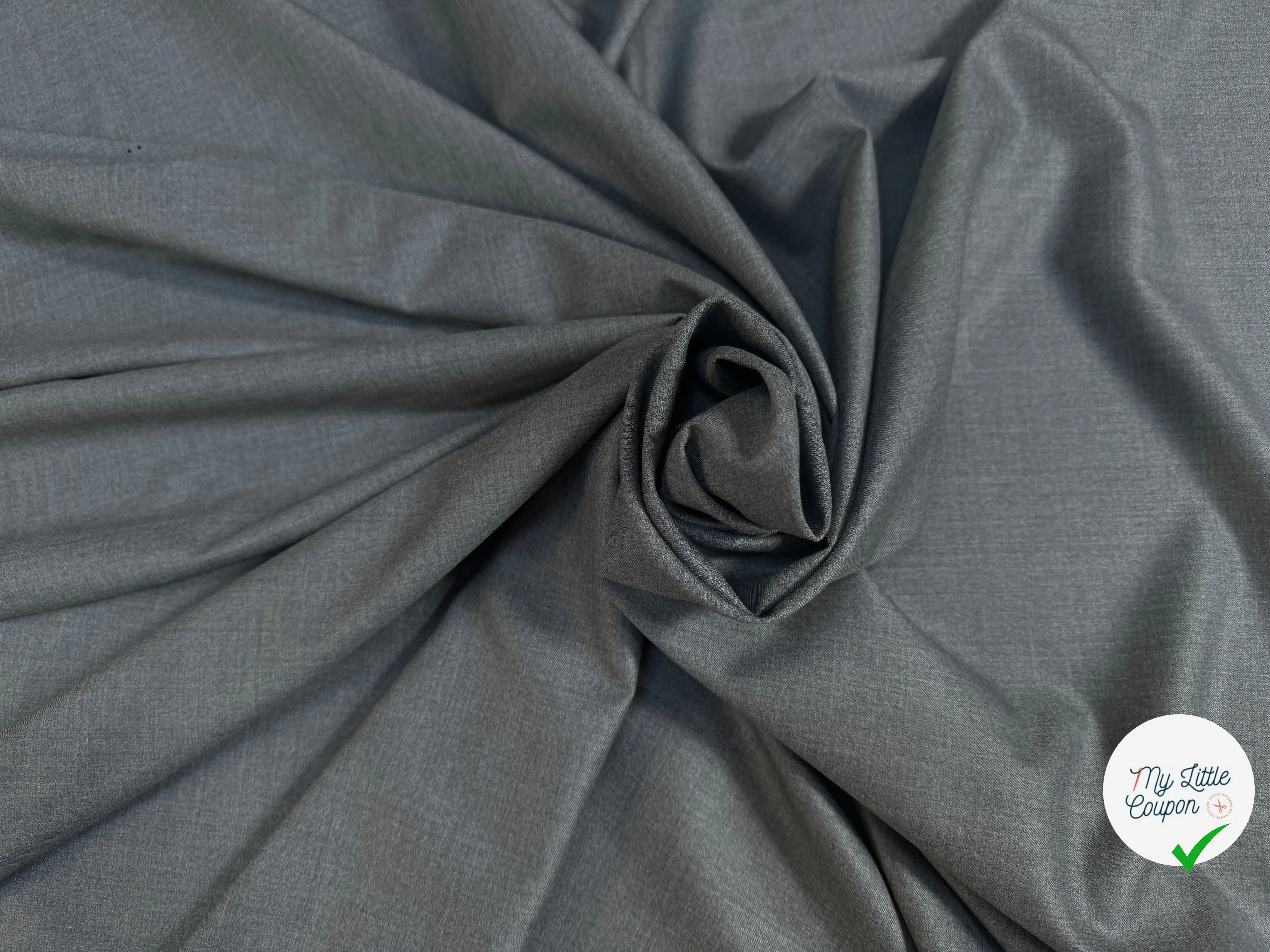 DRAPERIE SERGÉE GRISE CHIC ITALIE - My Little Coupon