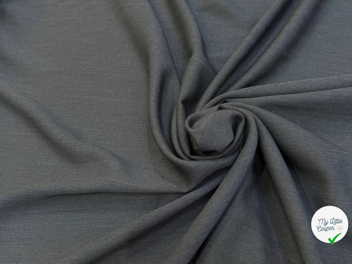 DRAPERIE SERGÉE POLYLAINE ÉLÉGANTE GRIS FON - My Little Coupon