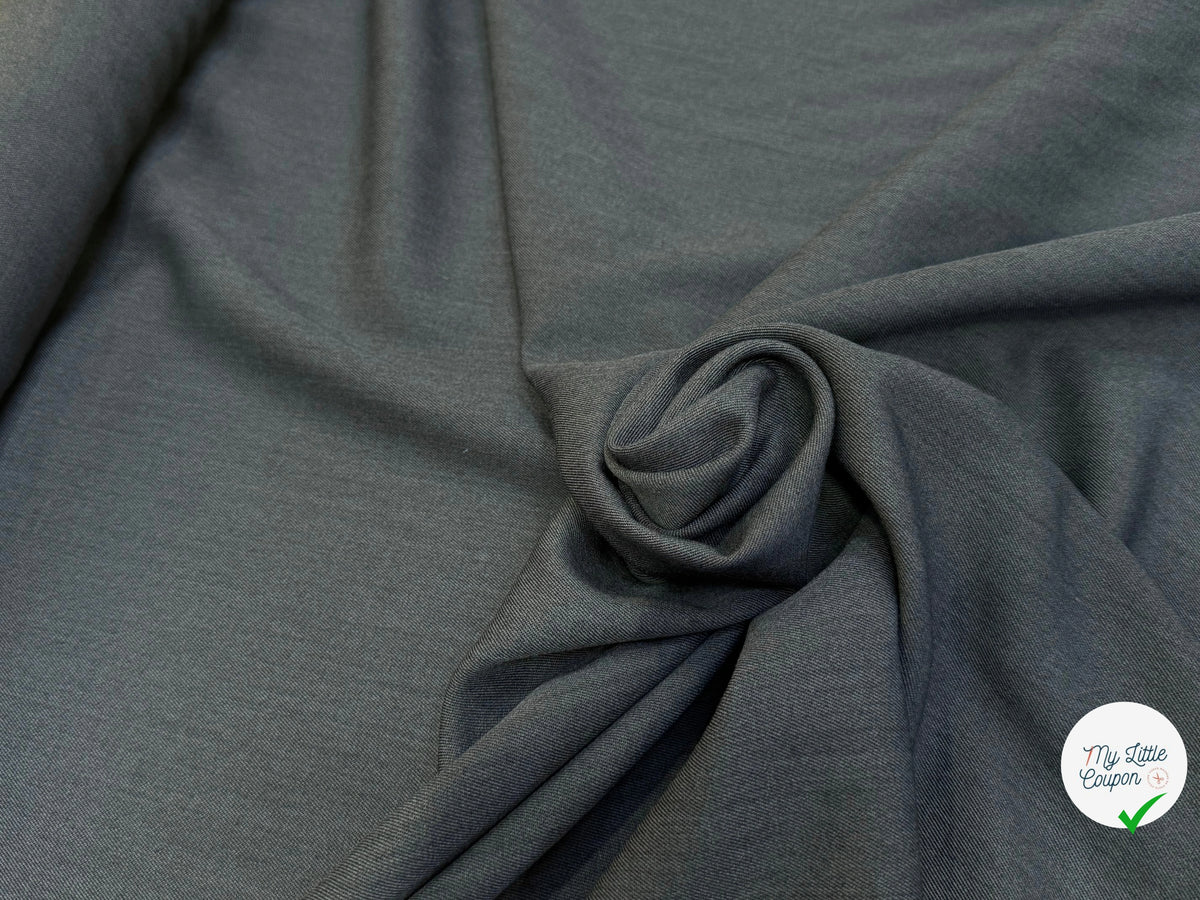 DRAPERIE SERGÉE POLYLAINE ÉLÉGANTE GRIS FON - My Little Coupon