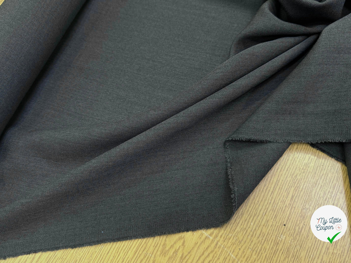 DRAPERIE SERGÉE POLYLAINE ÉLÉGANTE GRIS FON - My Little Coupon