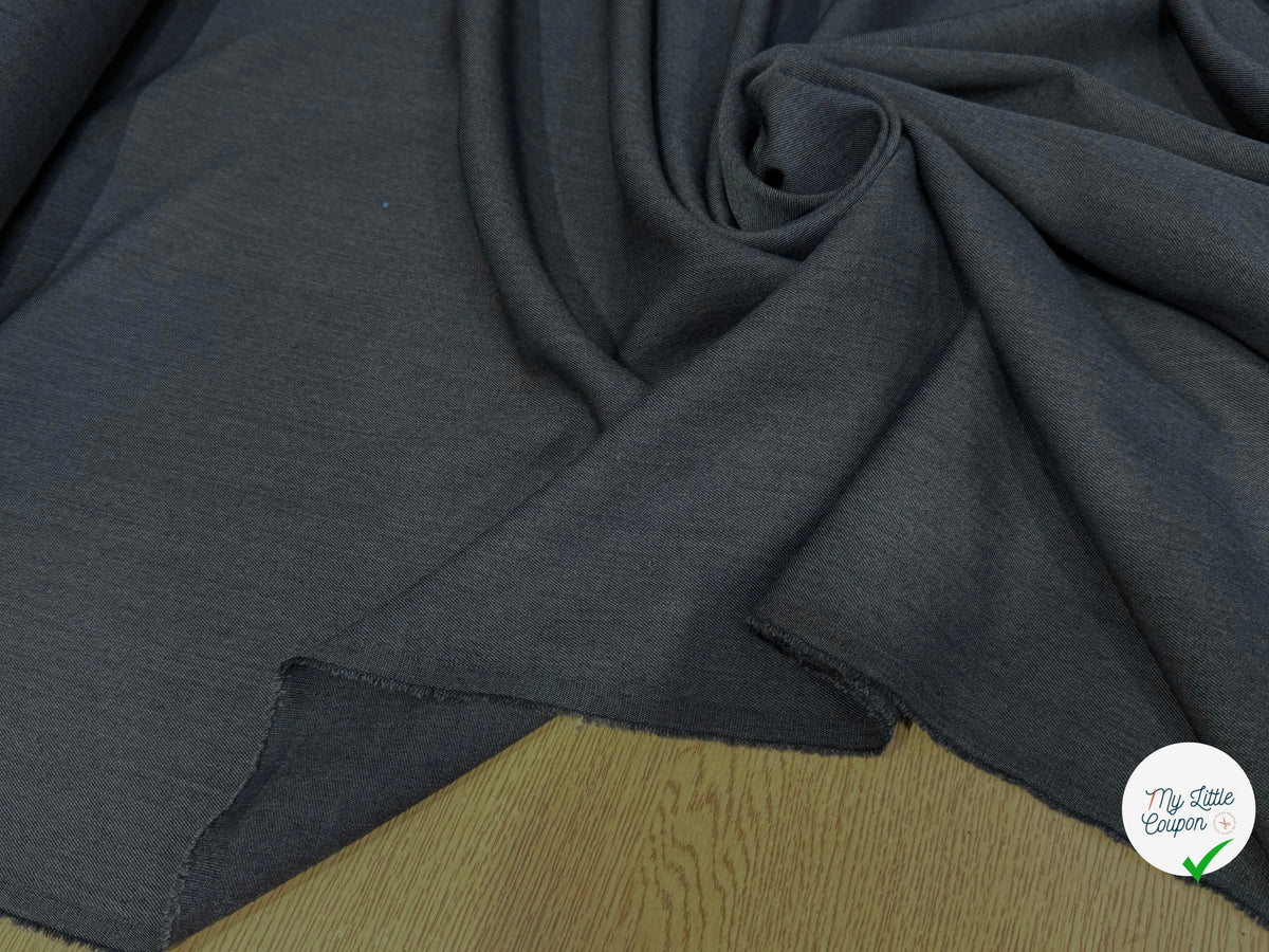 DRAPERIE SERGÉE POLYLAINE ÉLÉGANTE GRIS FON - My Little Coupon