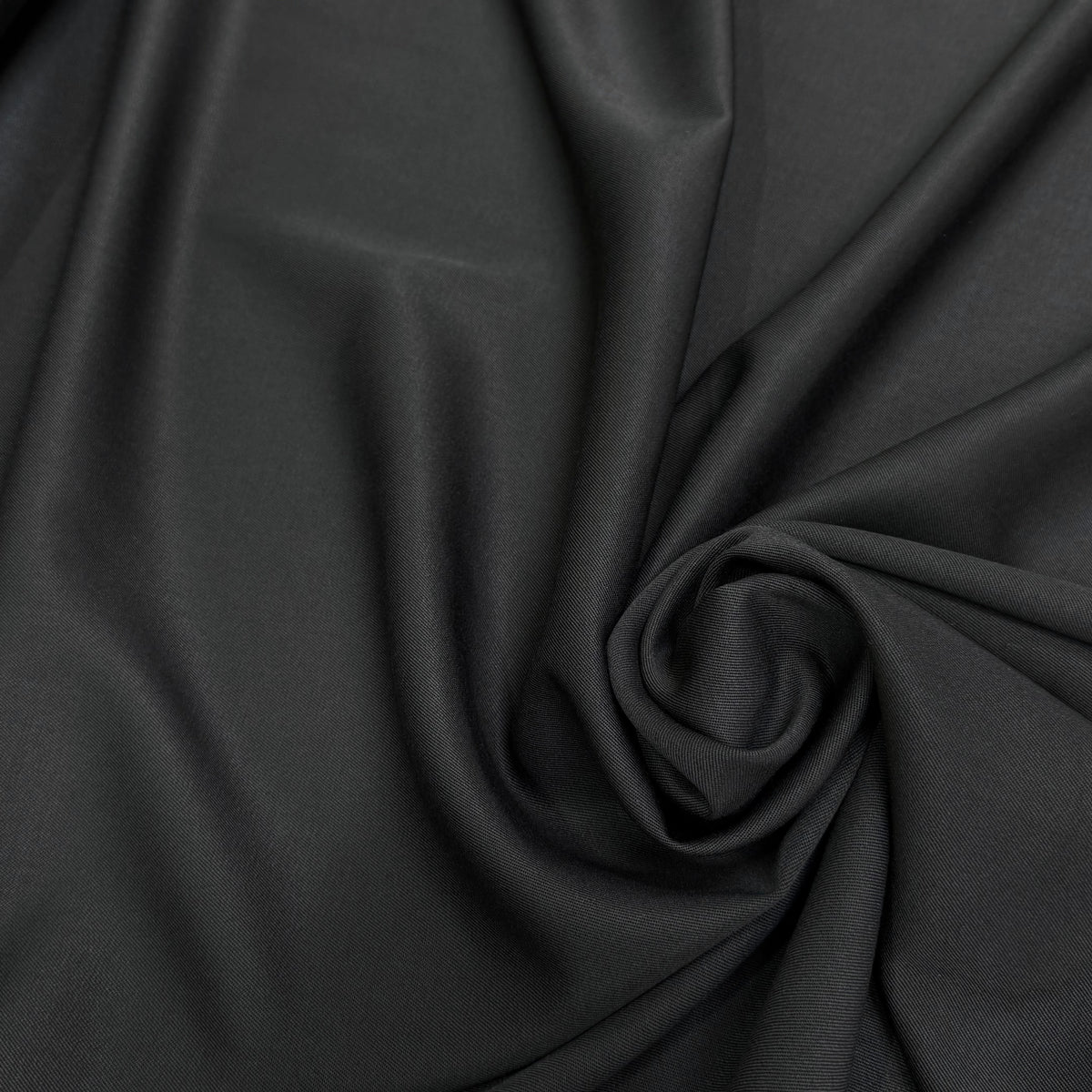DRAPERIE SERGÉE POLYLAINE NOIR TOMBÉ SOYEUX - My Little Coupon