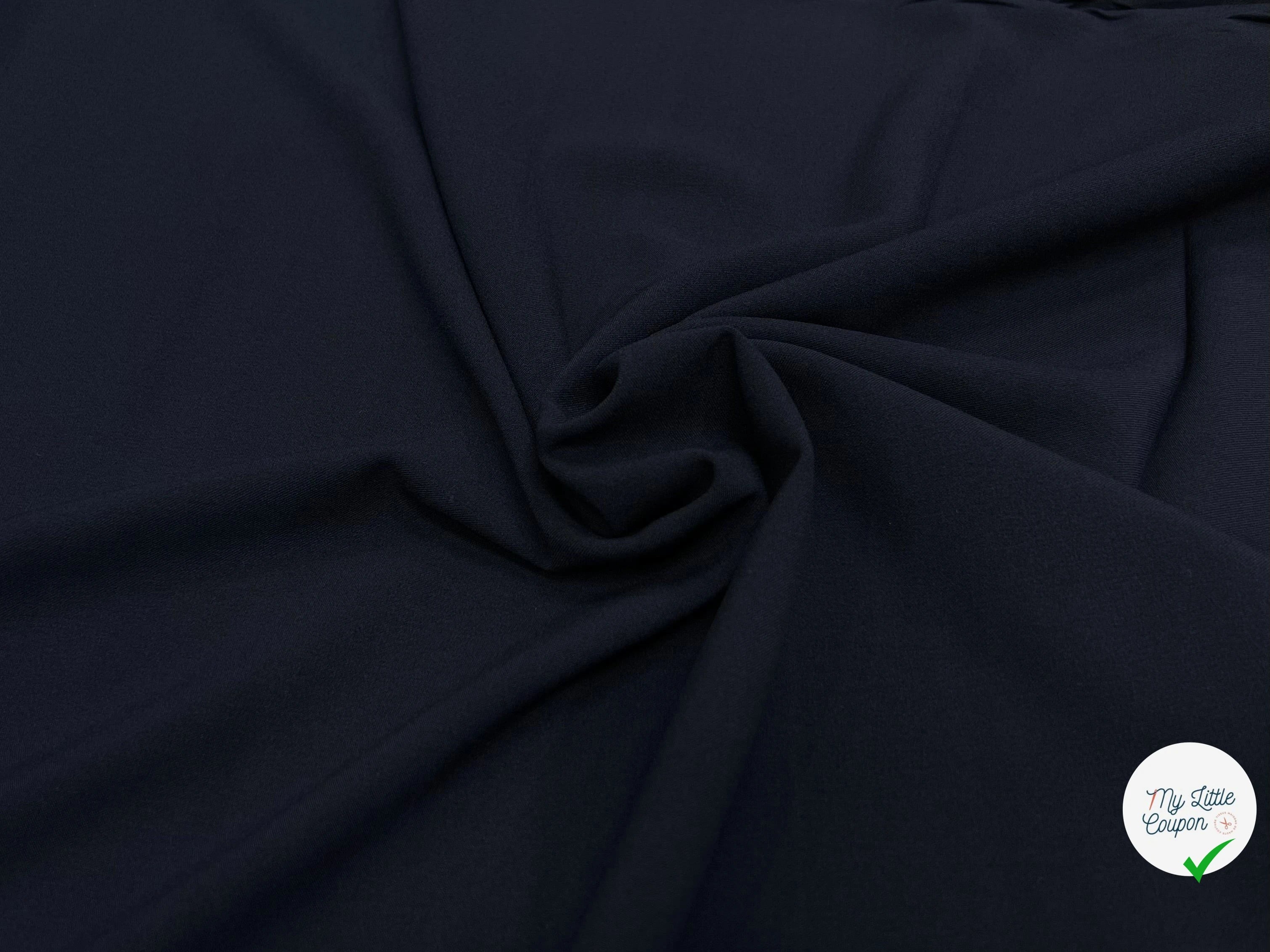 DRAPERIE SERGÉE UNIFORME POLYCOTON BLEU MARINE - My Little Coupon