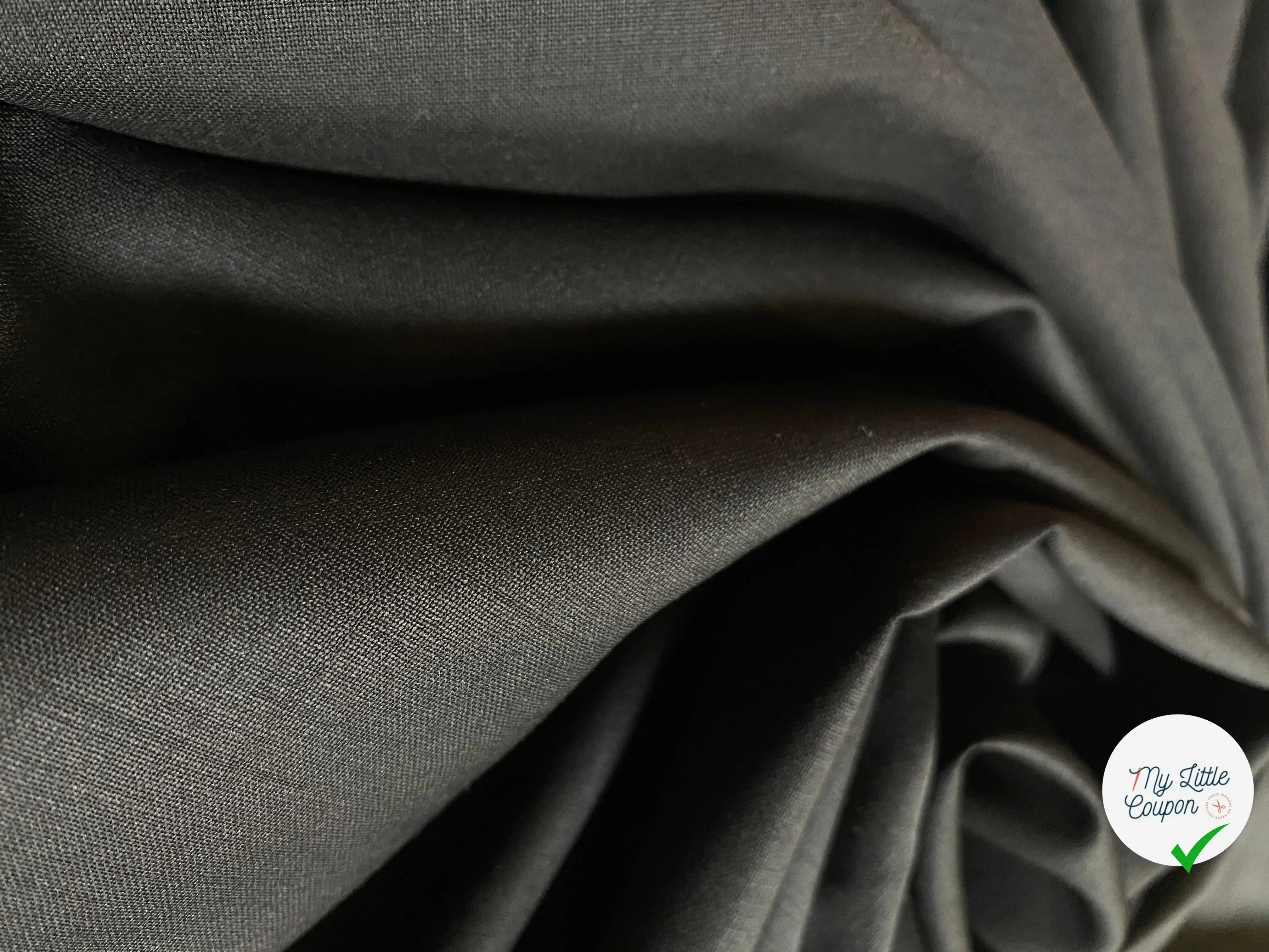 DRAPERIE EXTENSIBLE NOIRE 94%LAINE VIERGE - My Little Coupon - tissu - coudre