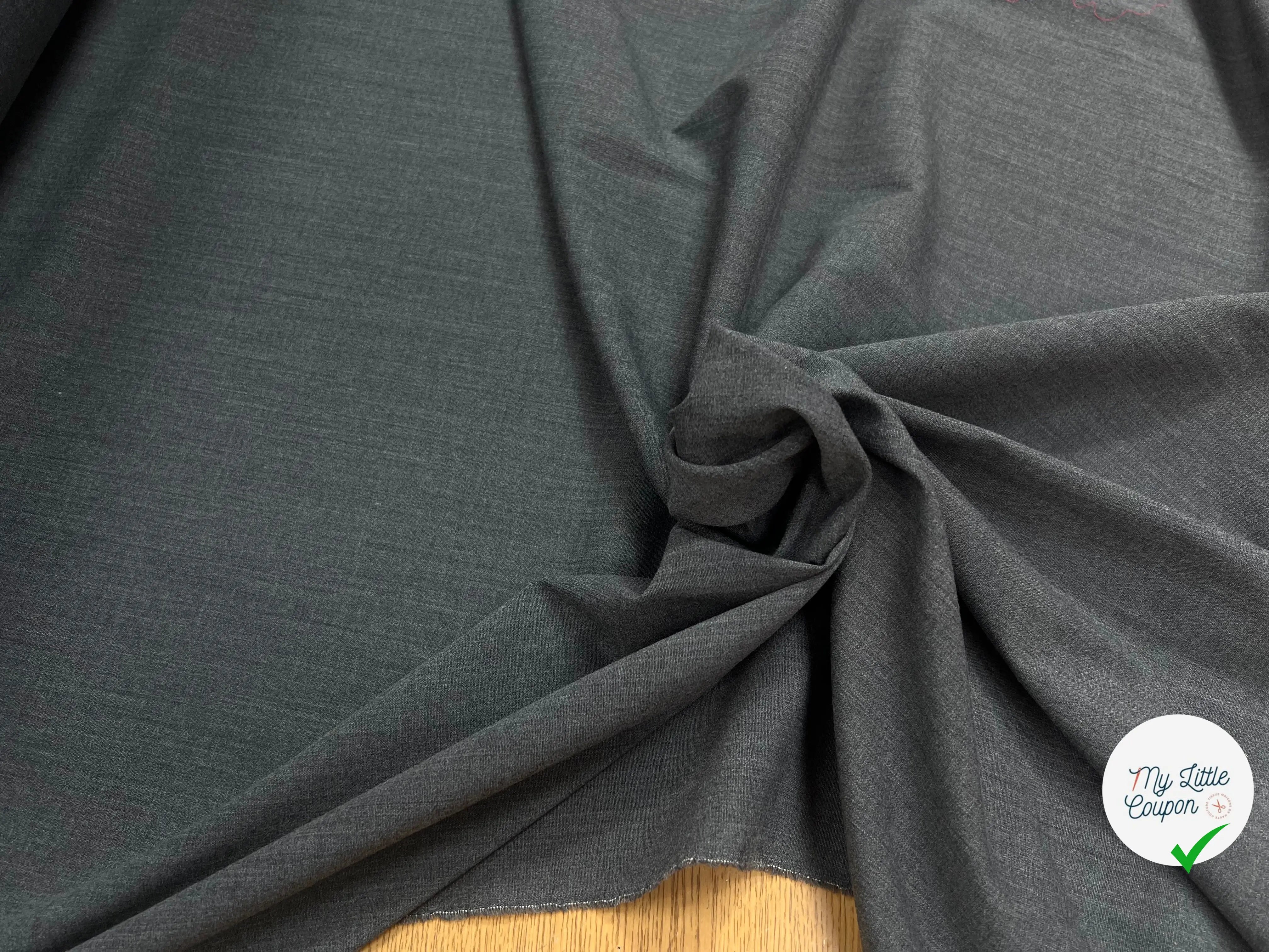 DRAPERIE STRETCH DE LAINE GRIS CHINÉE - My Little Coupon