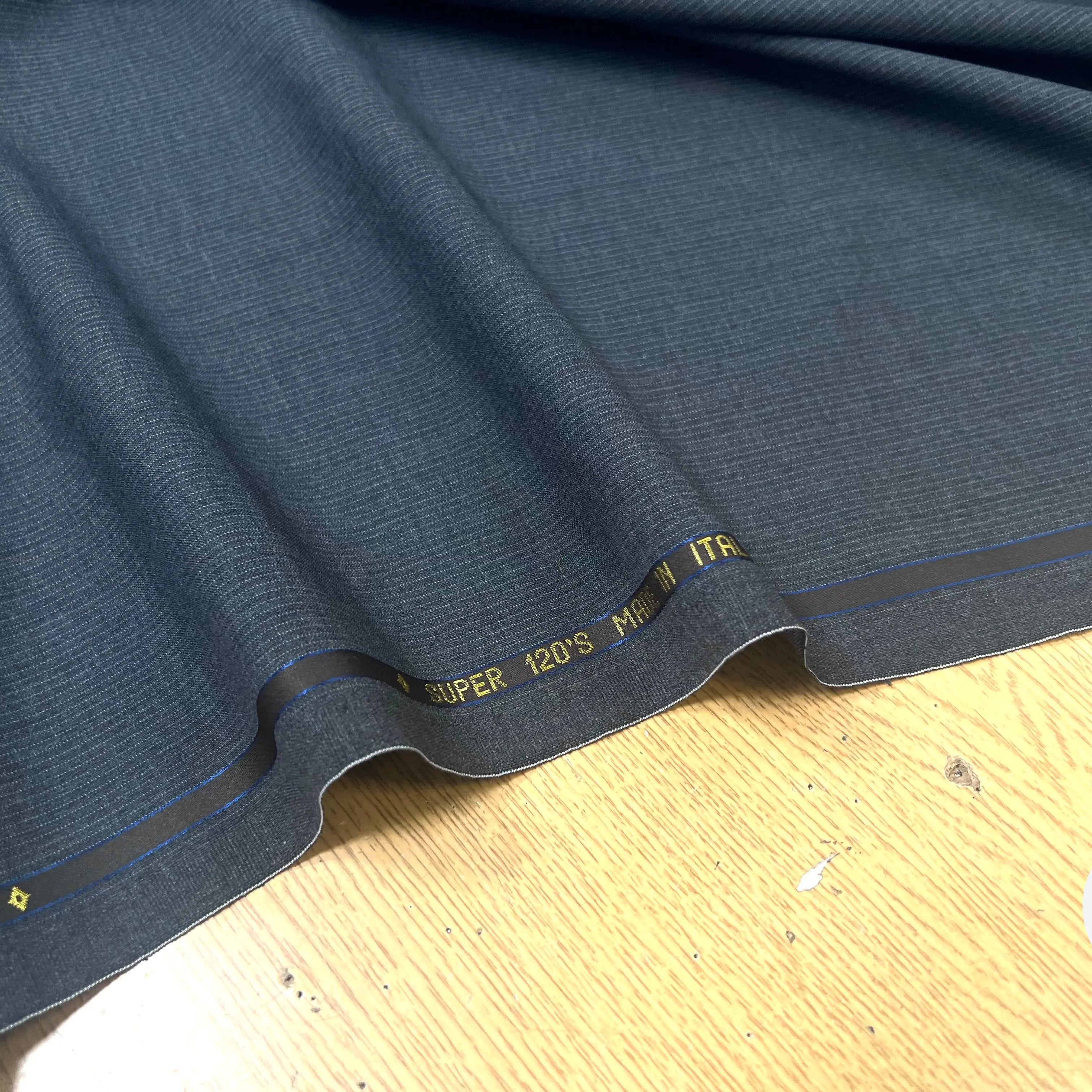DRAPERIE SUPER 120 VITALE BARBERIS GRISE RAYURES LISIÈRE PARLANTE - My Little Coupon
