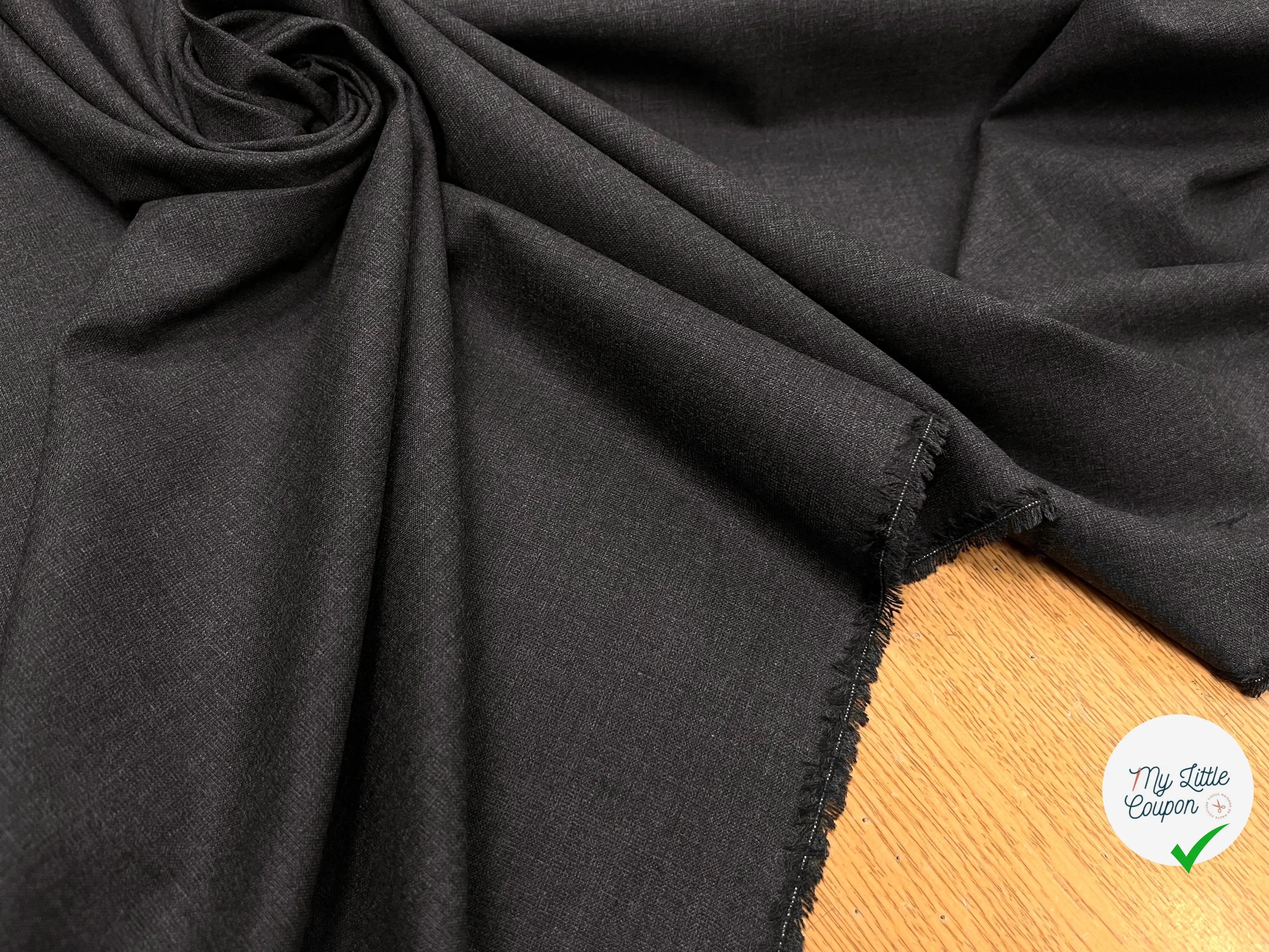 DRAPPERIE GRISE FONCÉ POLYVISCOSE OWENS CHINÉ - My Little Coupon