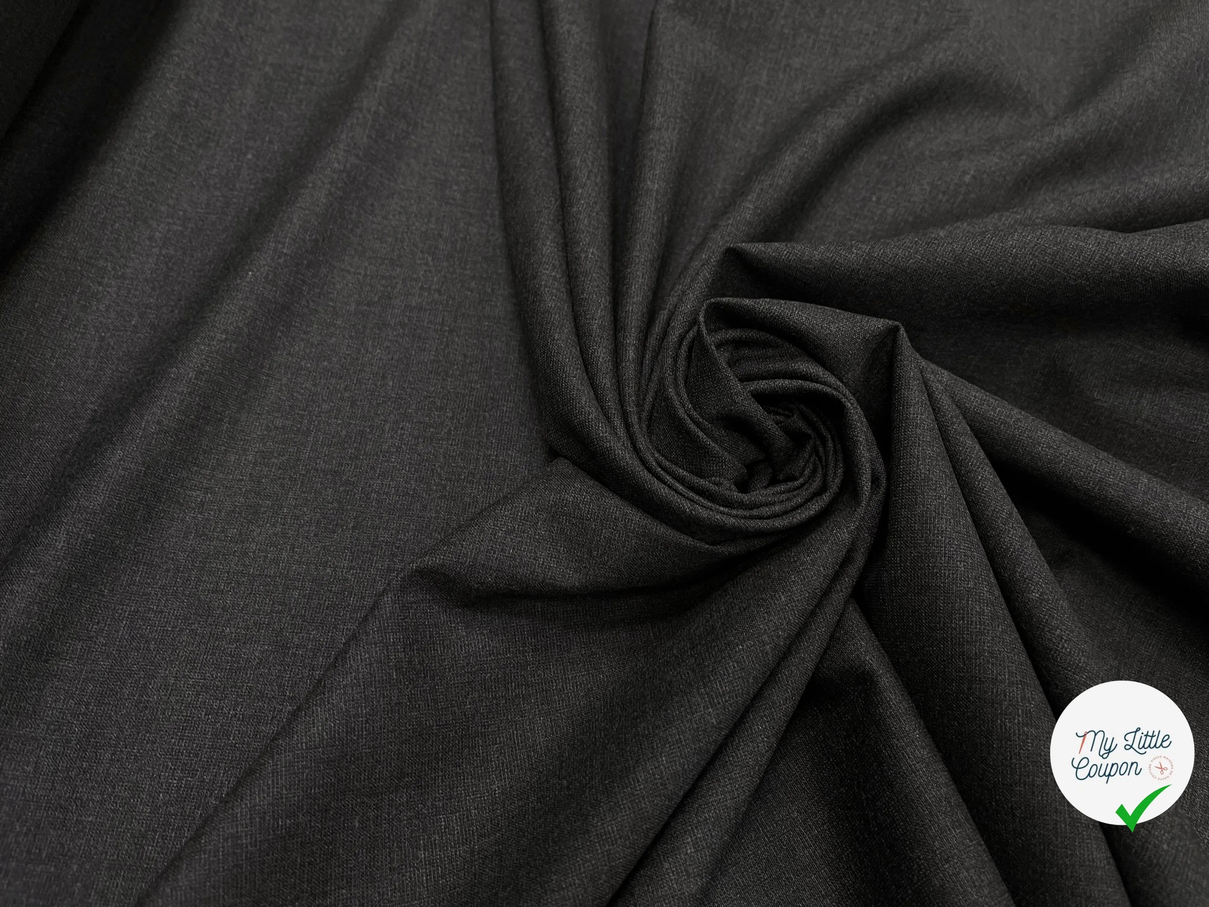 DRAPPERIE GRISE FONCÉ POLYVISCOSE OWENS CHINÉ - My Little Coupon