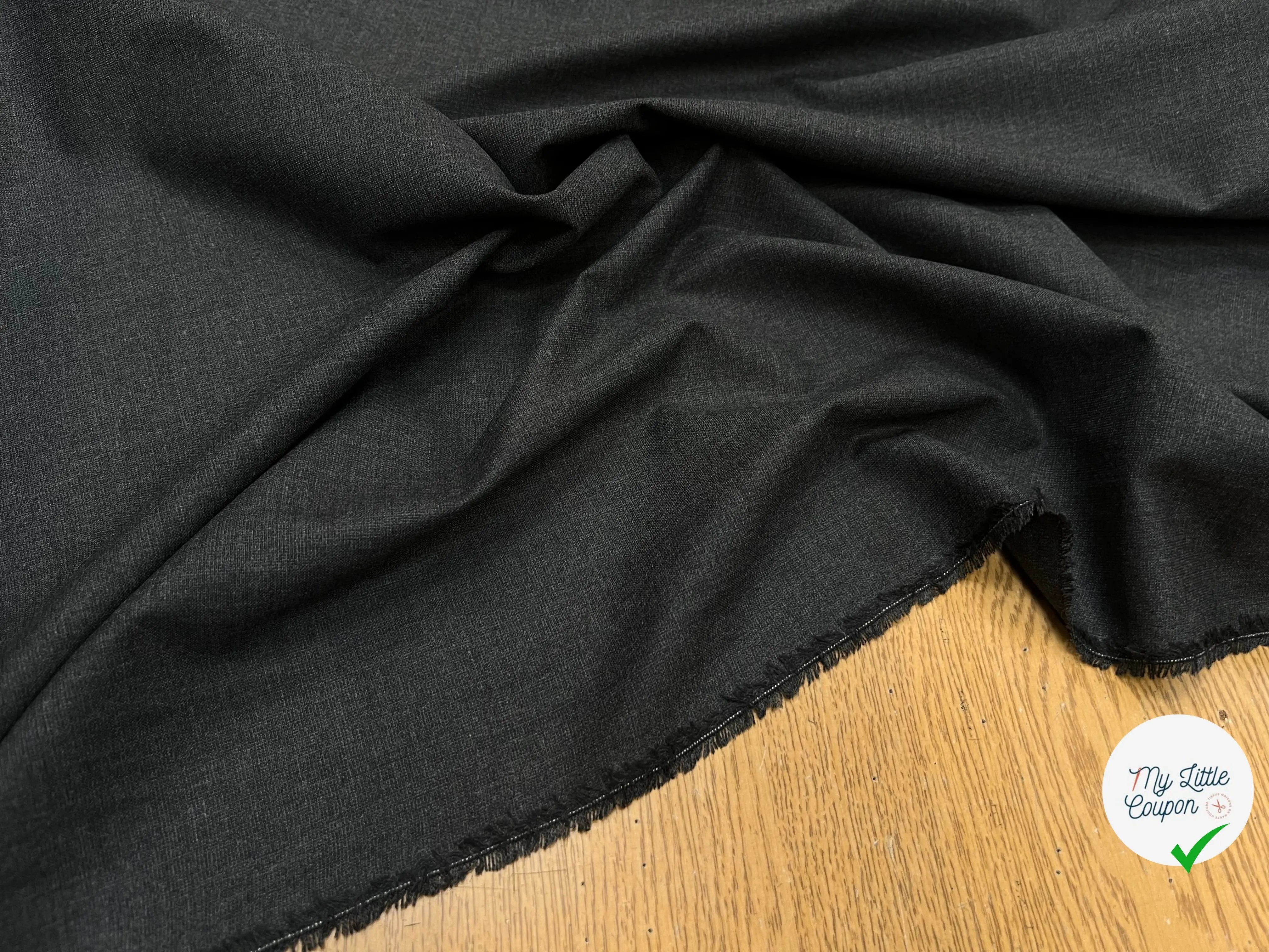 DRAPPERIE GRISE FONCÉ POLYVISCOSE OWENS CHINÉ - My Little Coupon