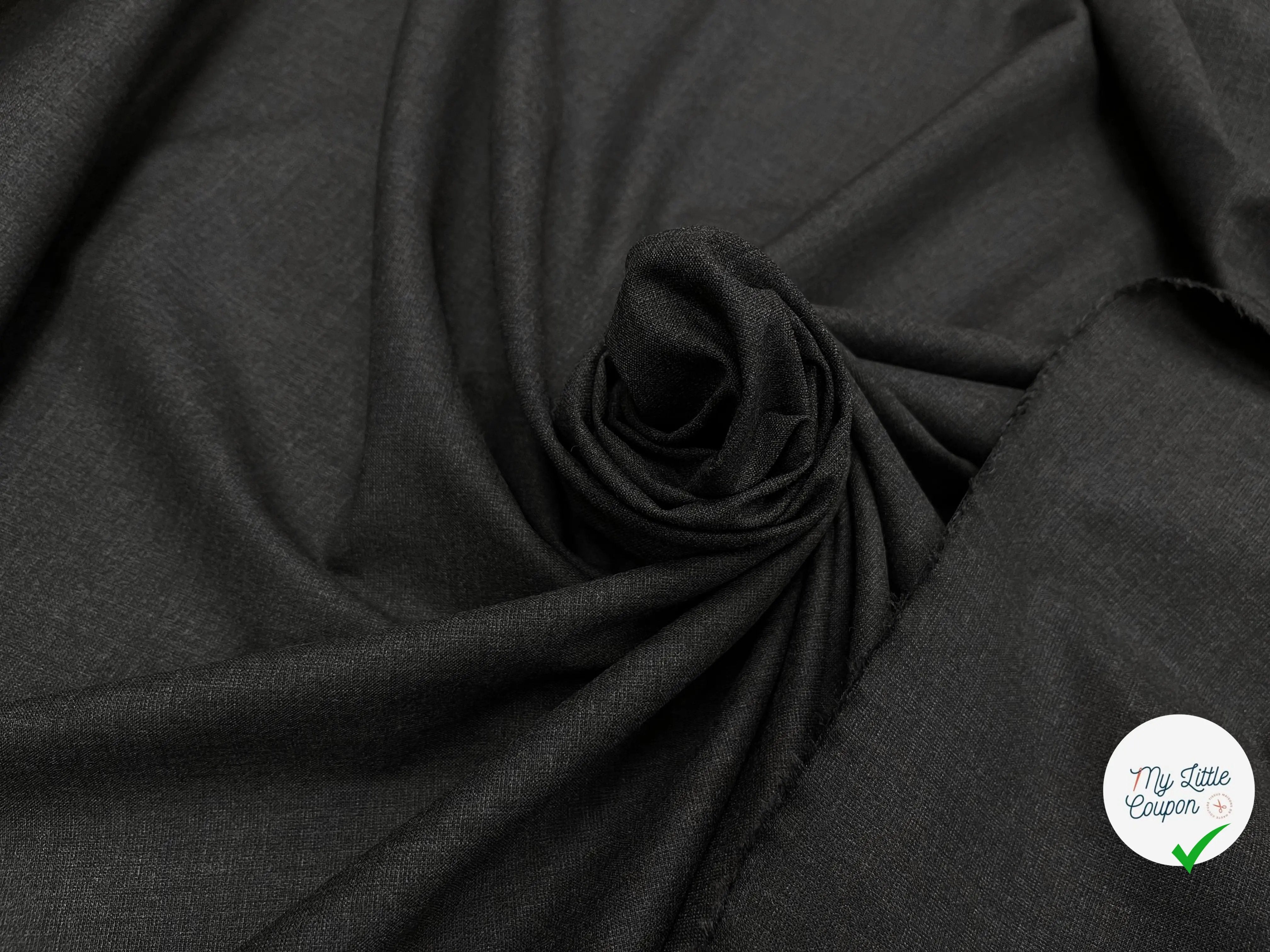 DRAPPERIE GRISE FONCÉ POLYVISCOSE OWENS CHINÉ - My Little Coupon
