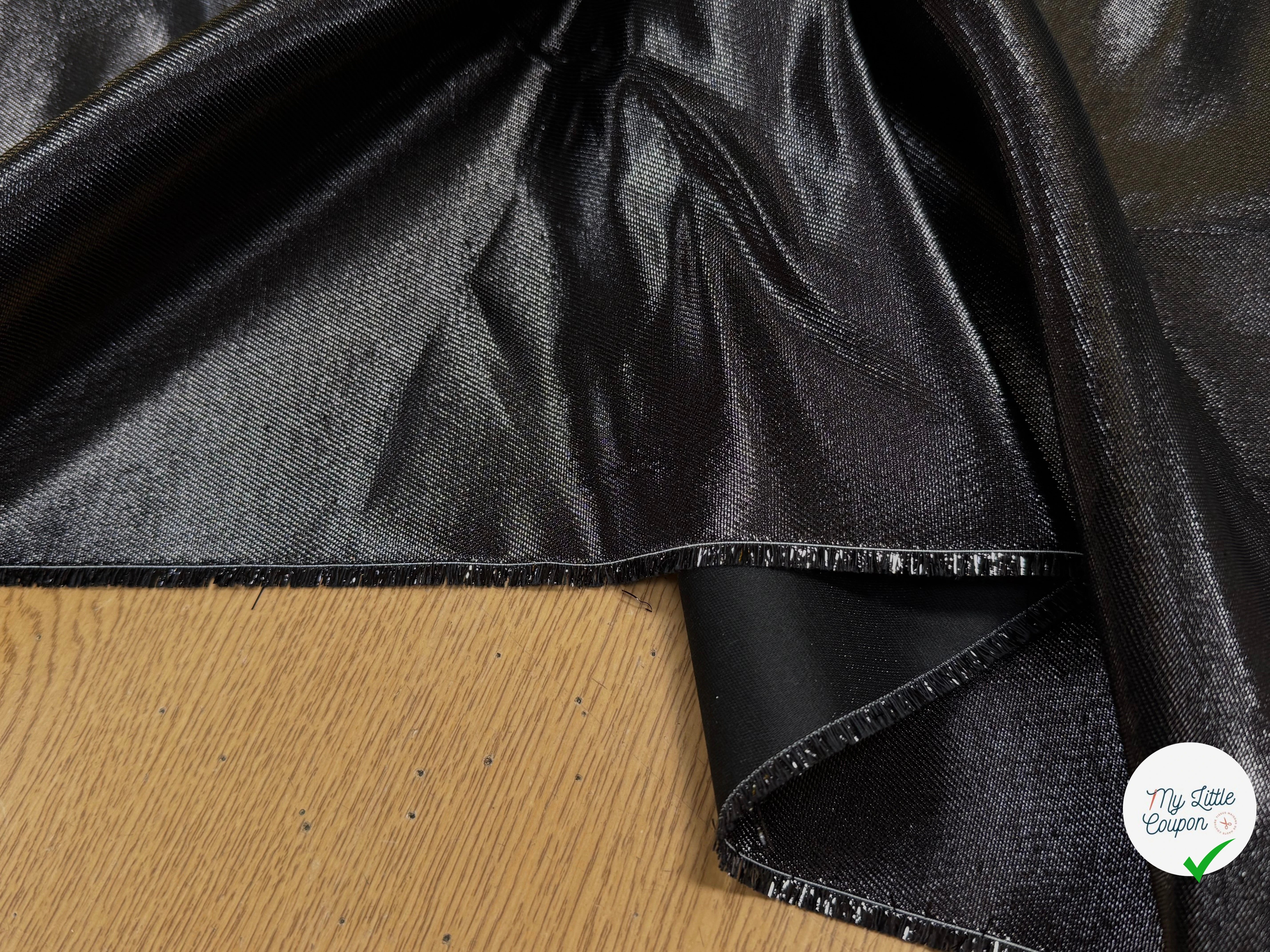 DRILL CHANGEANT POLYVISCOSE SHINY NOIR - My Little Coupon