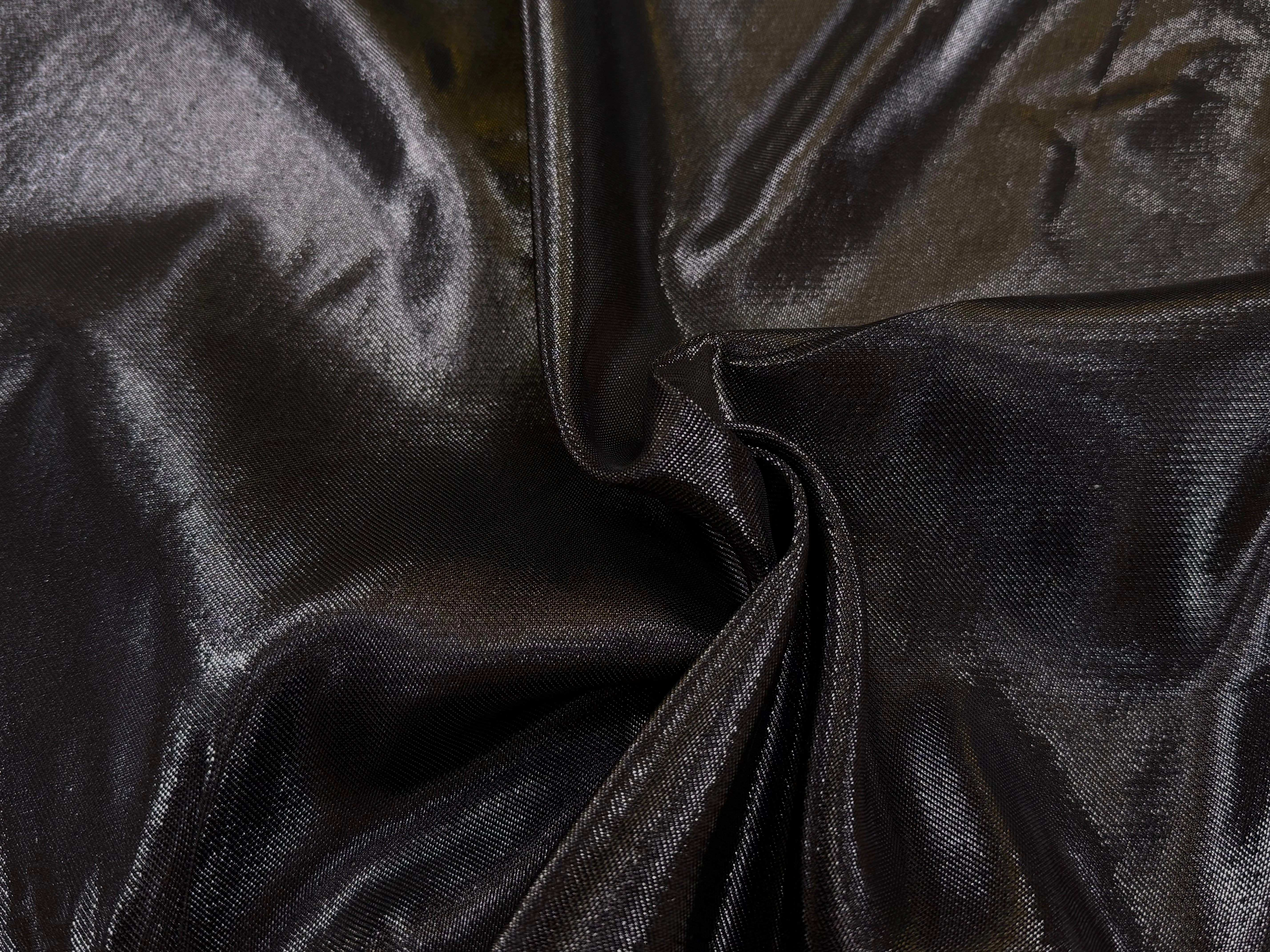 DRILL CHANGEANT POLYVISCOSE SHINY NOIR - My Little Coupon
