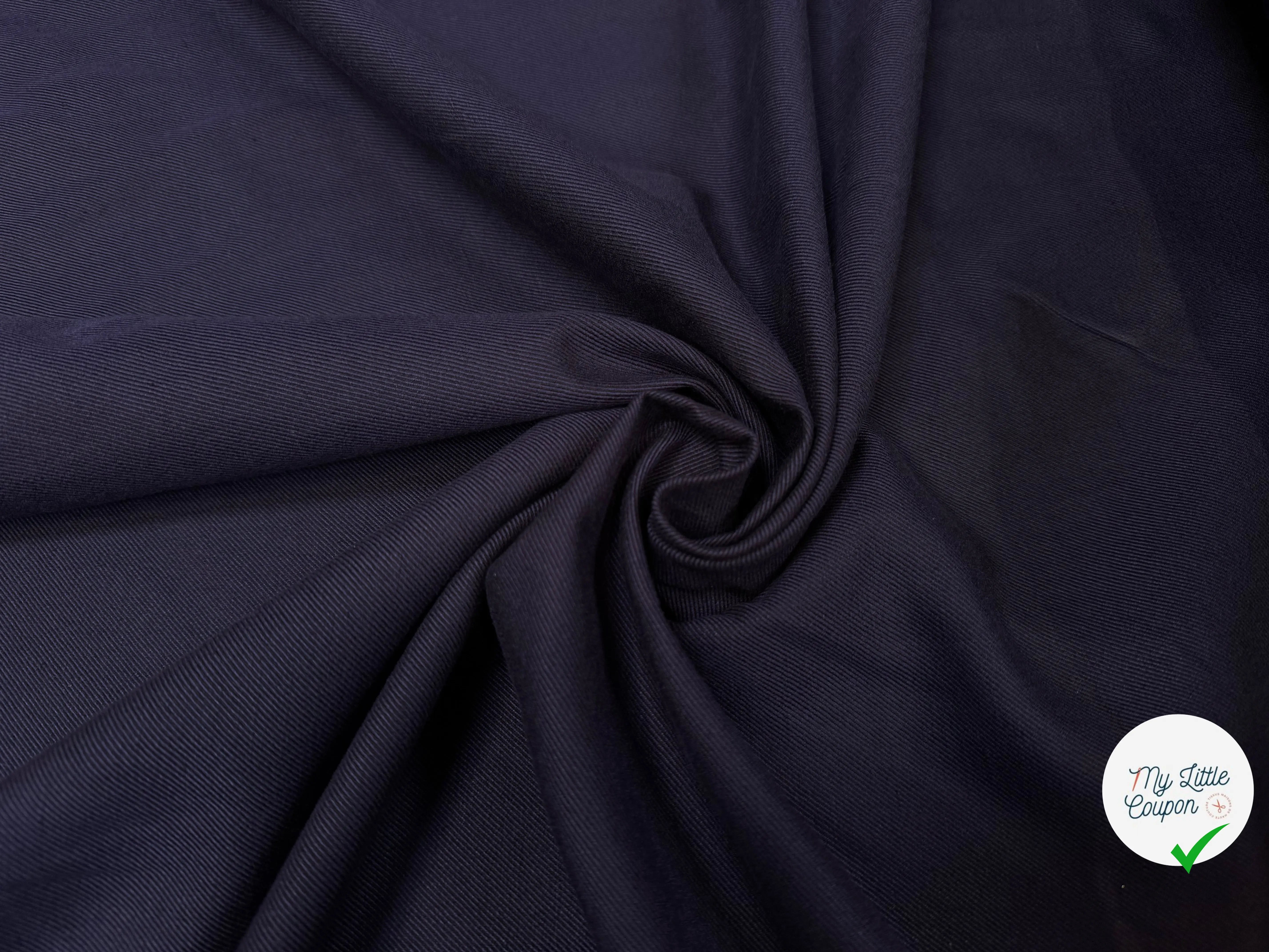 DRILL LOURD VISCOSE LIN NAVY - My Little Coupon